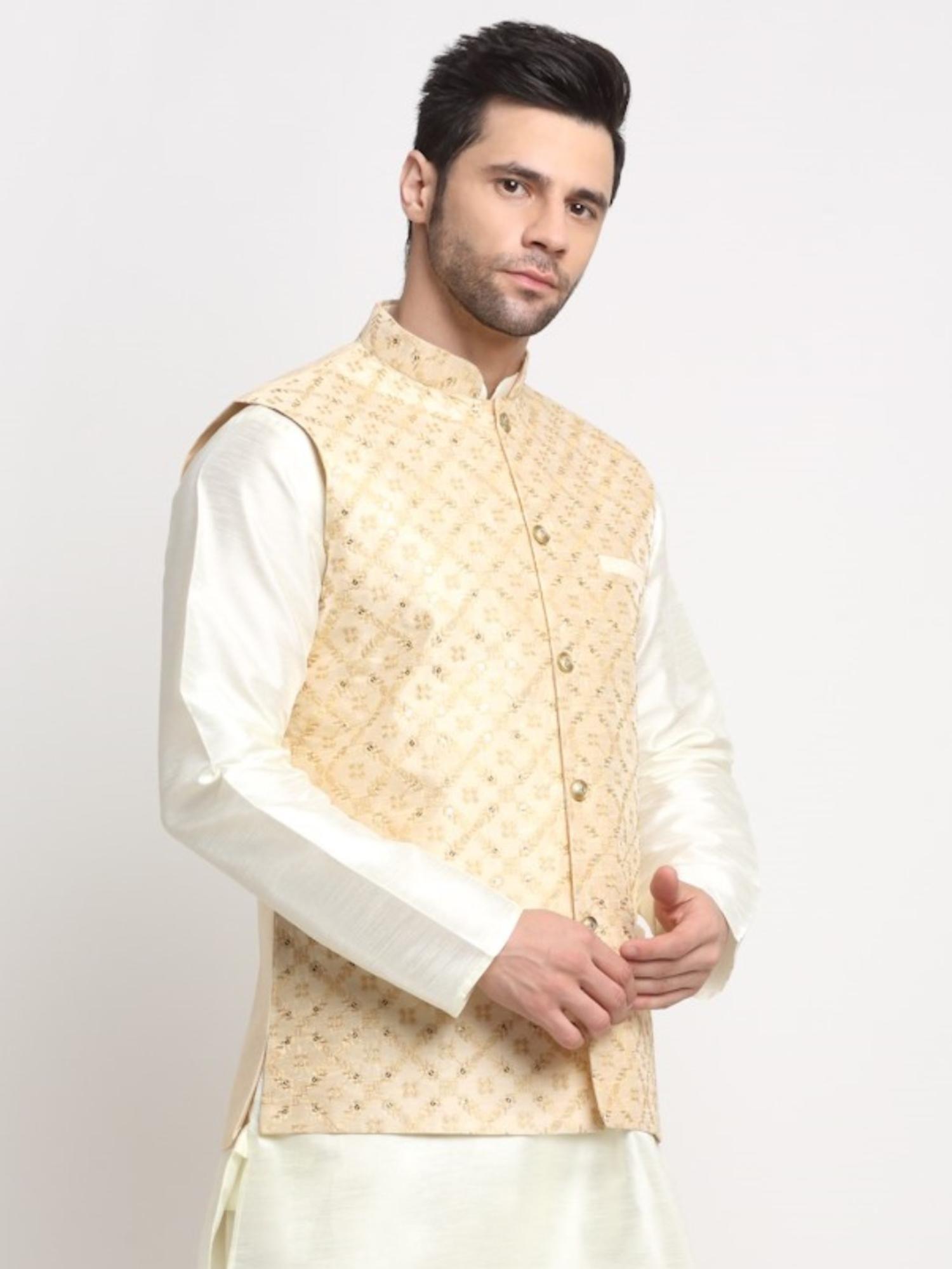 mens-embroidered-zari-beige-nehru-jacket