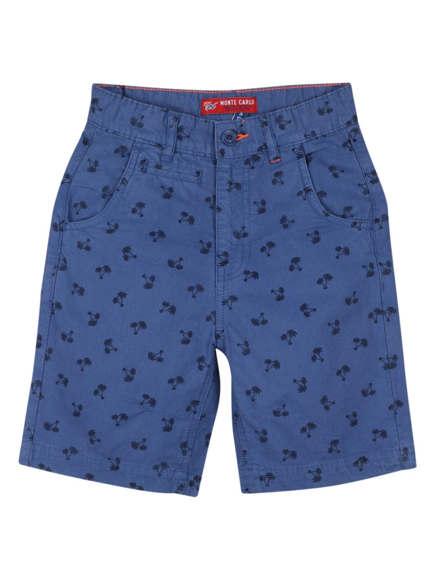 boys-cotton-blend-printed-blue-shorts