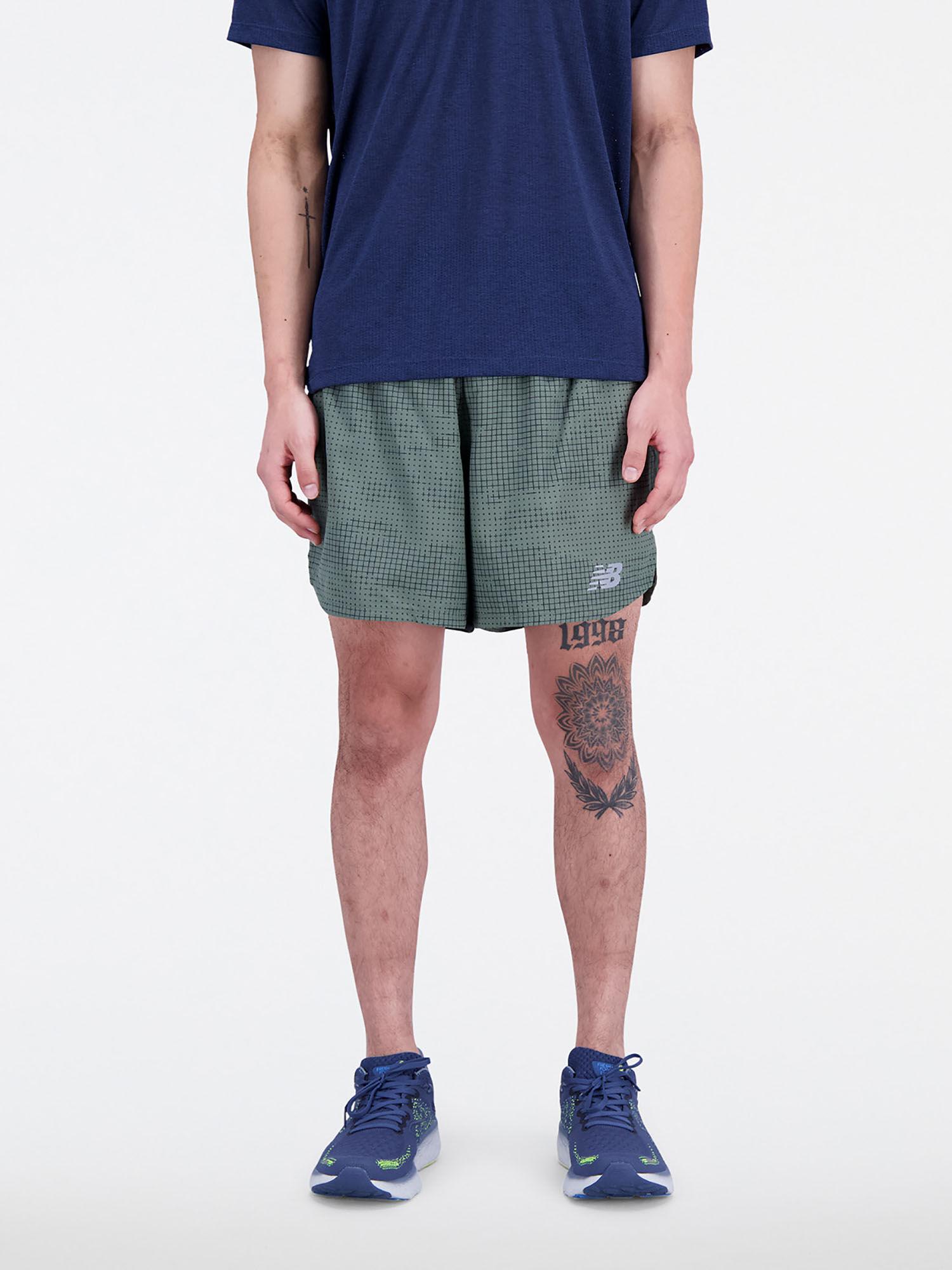 men-deep-olive-green-mid-rise-sports-shorts