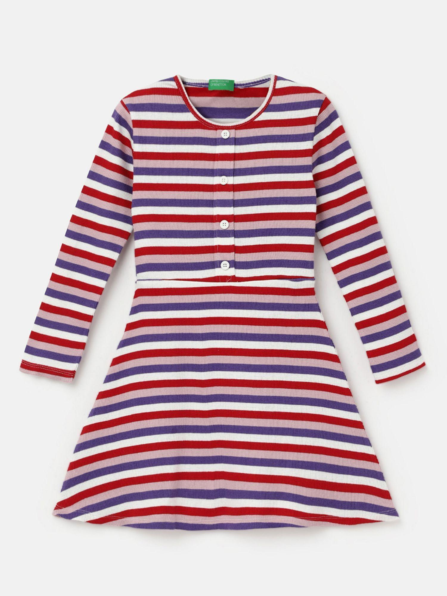 regular-round-neck-striped-dresses