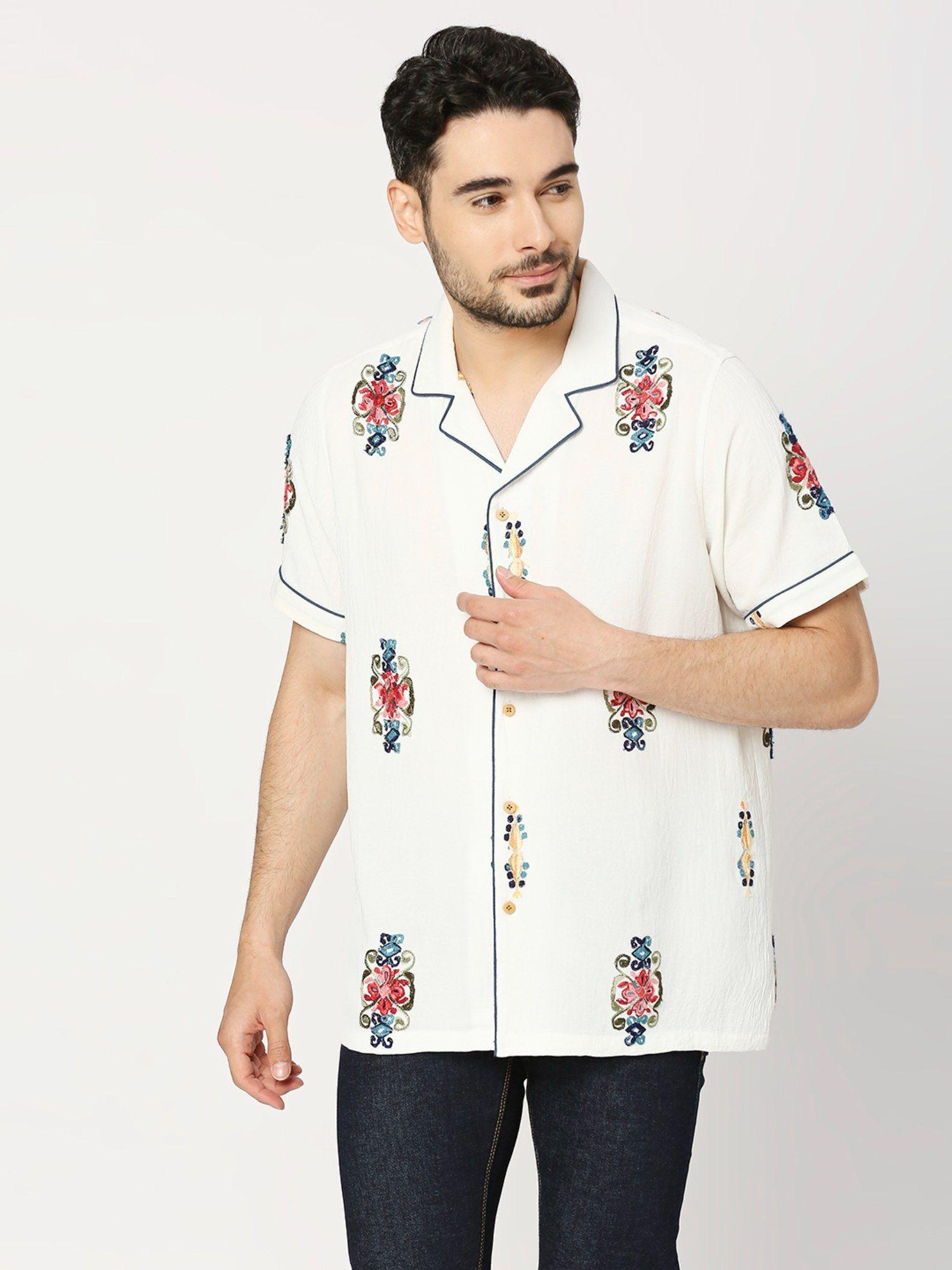 aari-embroidered-crush-fabric-regular-fit-half-sleeves-notch-collar-shirt