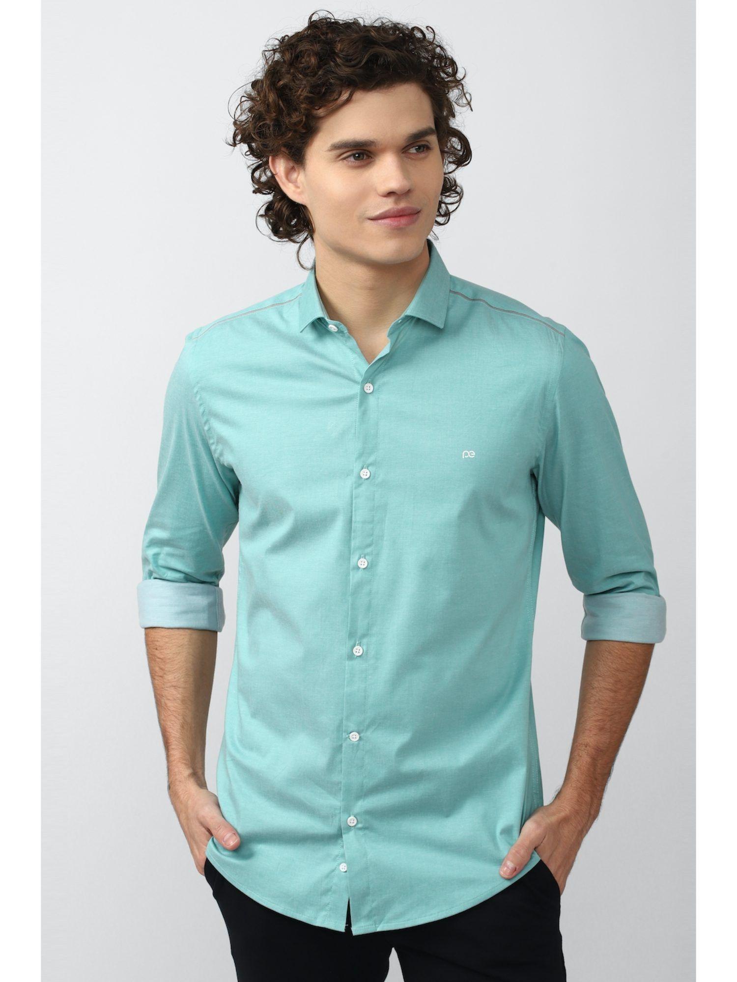 men-blue-athletic-fit-casual-shirt