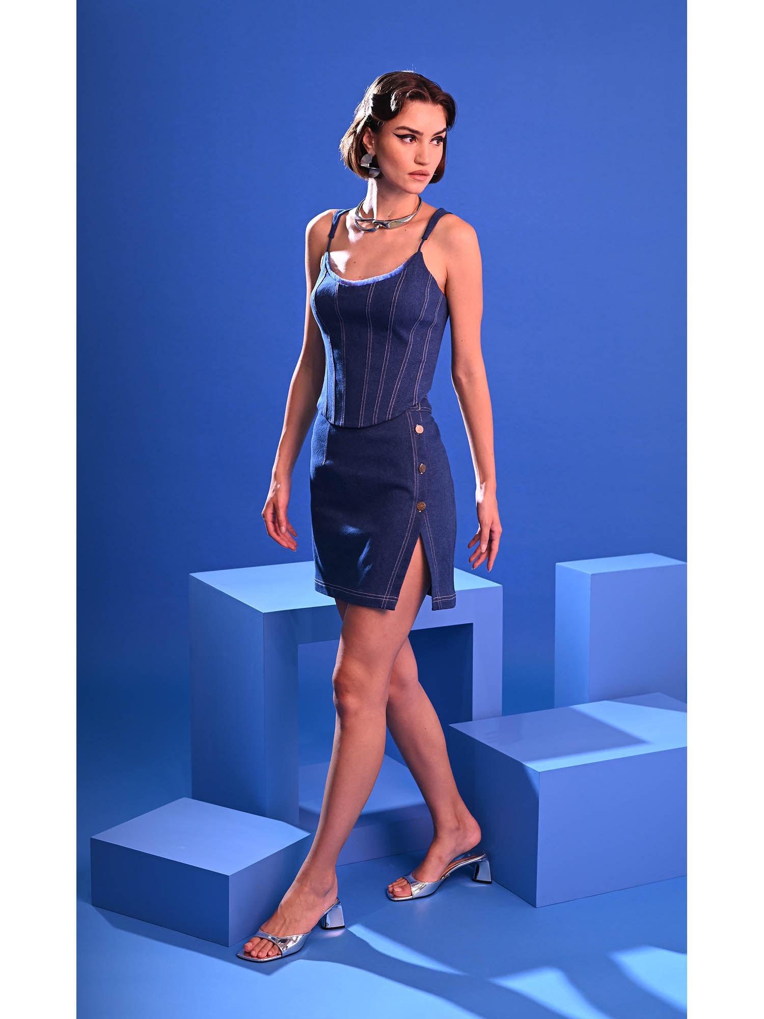ryland-solid-navy-blue-mini-skirt