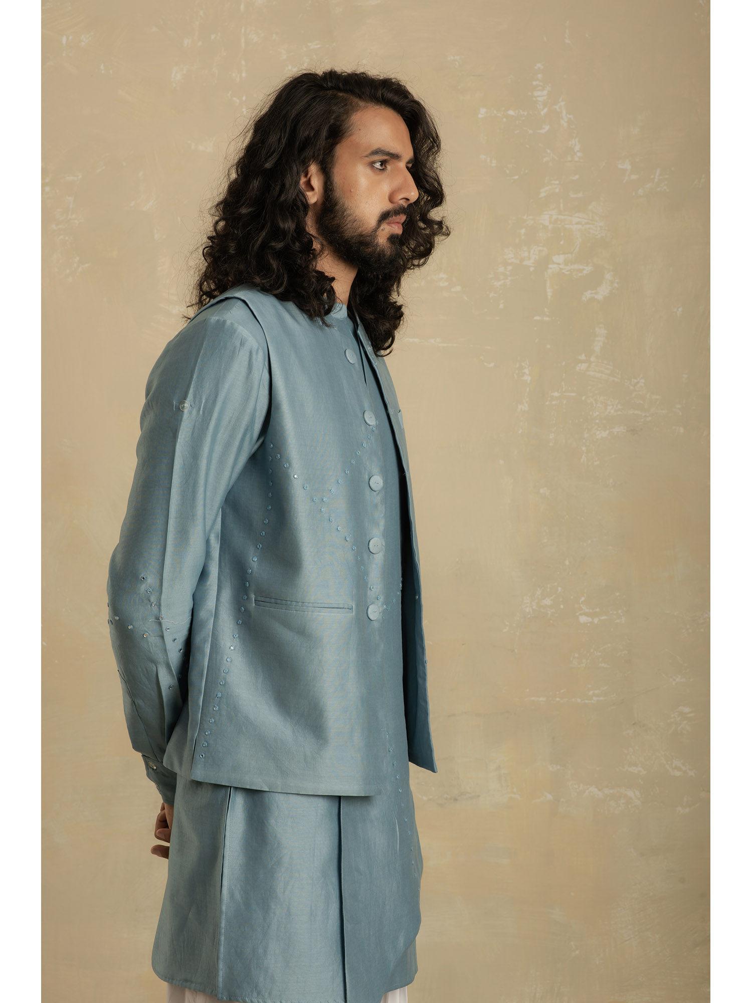 men-ice-blue-chanderi-nehru-jacket-with-mirror-work