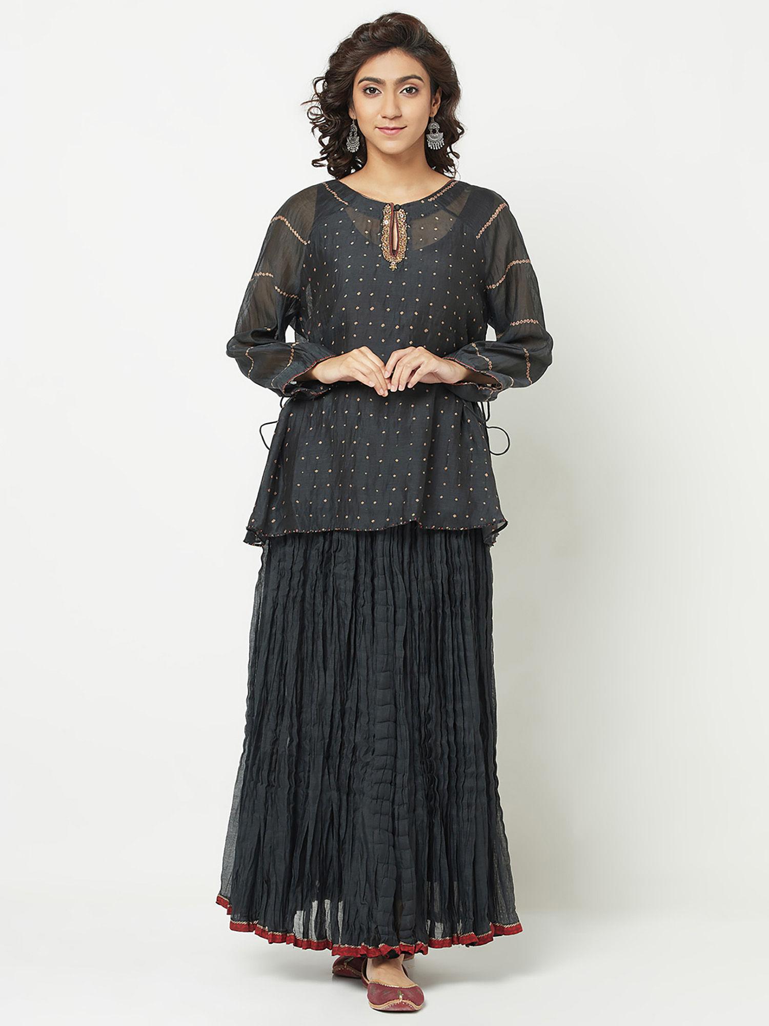 cotton-silk-bandhani-skirt-(set-of-2)