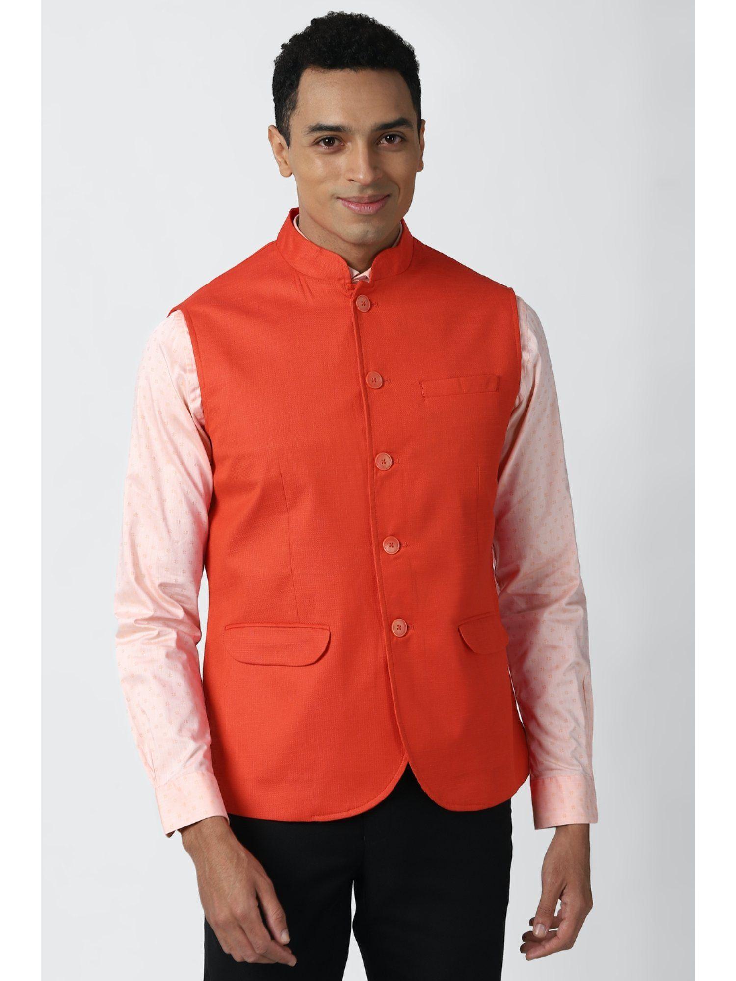 men-orange-nehru-jacket