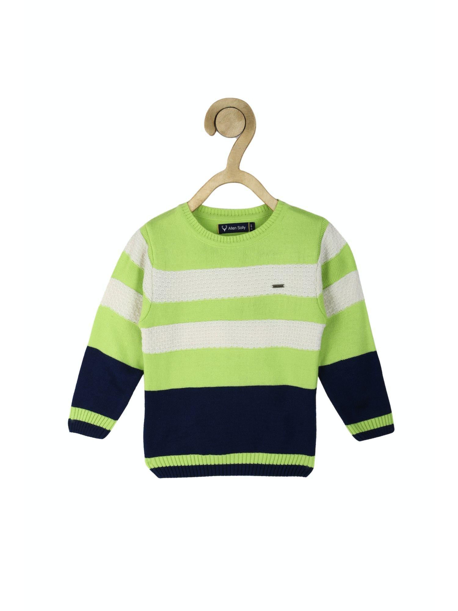 boys-green-stripe-regular-fit-sweatshirt