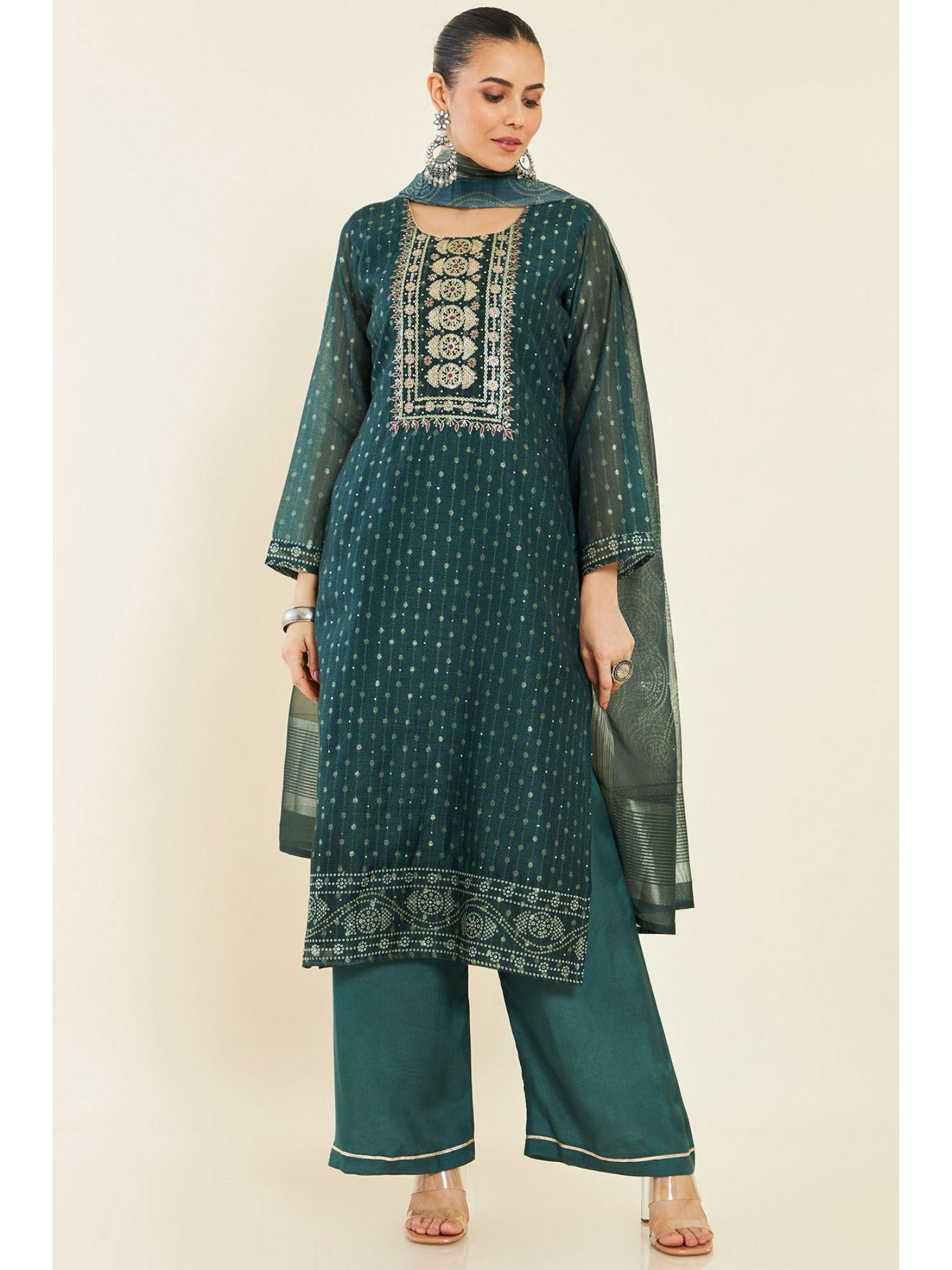 women-teal-chanderi-sequined-unstitched-dress-material-(set-of-3)