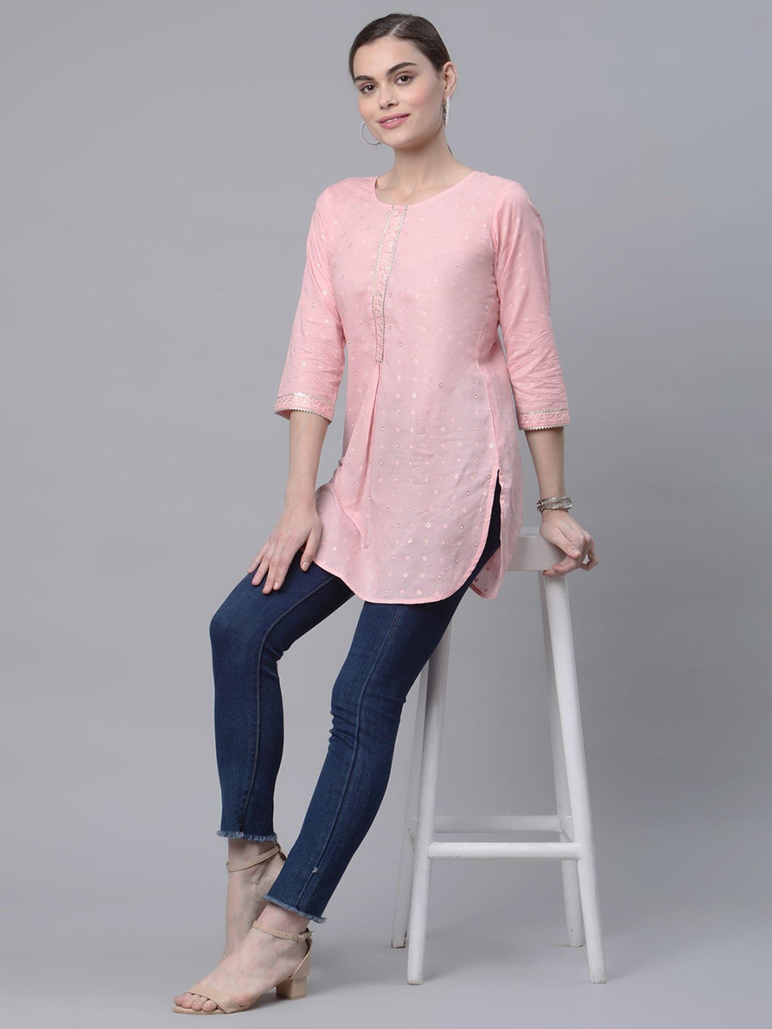 women-baby-pink-cotton-printed-tunic