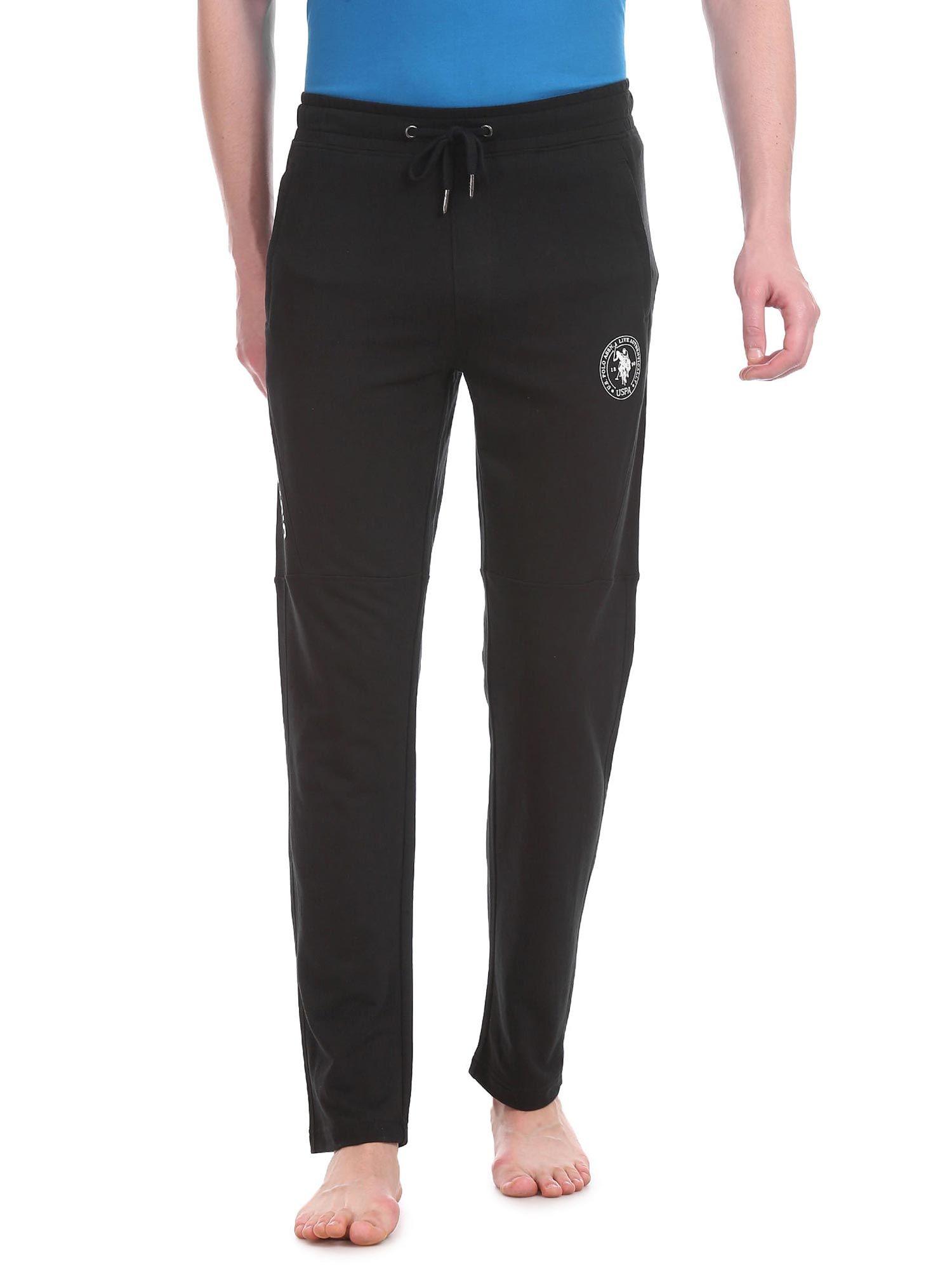 men-black-i684-comfort-fit-solid-cotton-viscose-polyester-lounge-pants-black