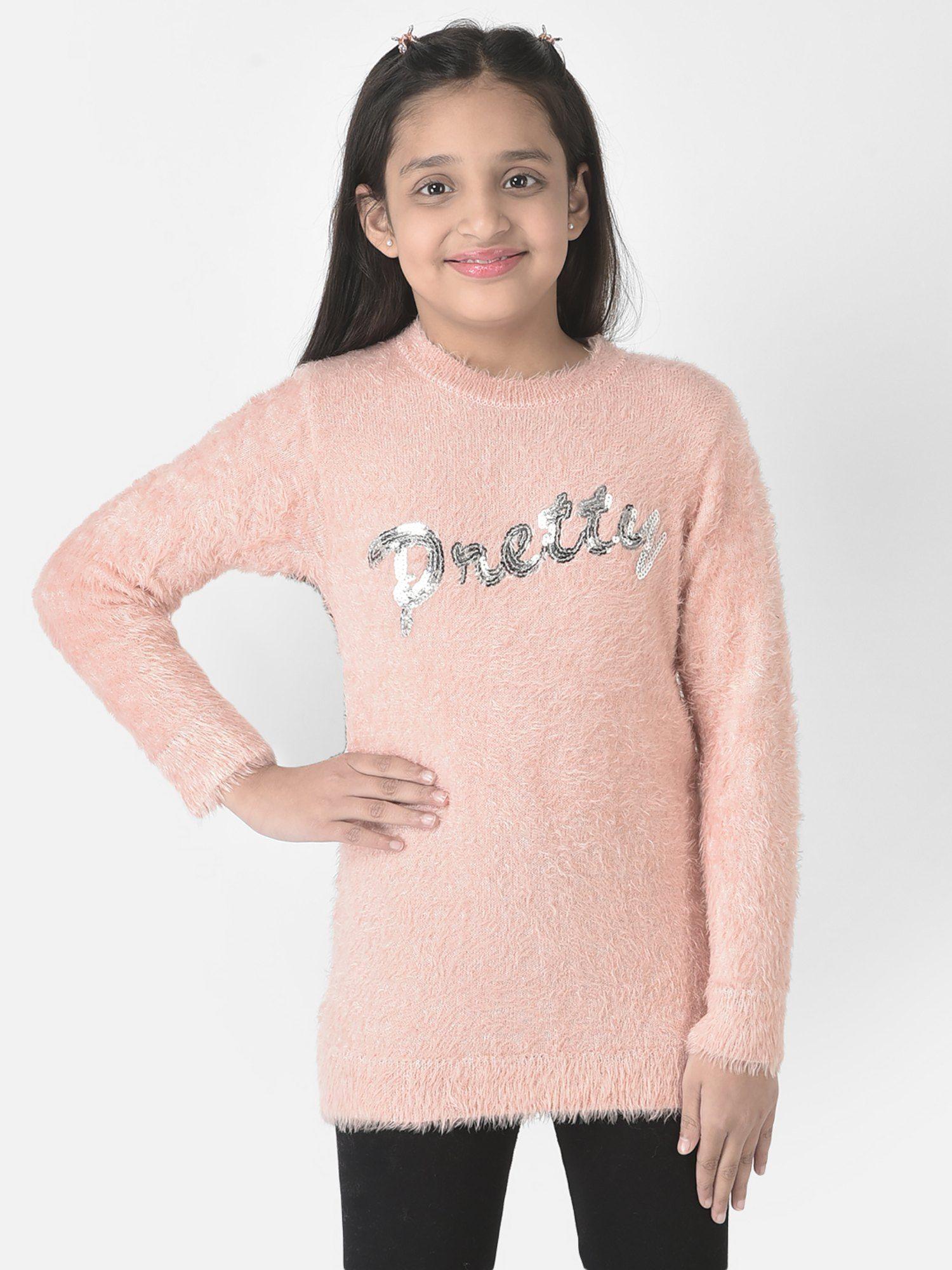girls-pink-sweet-sequence-sweater