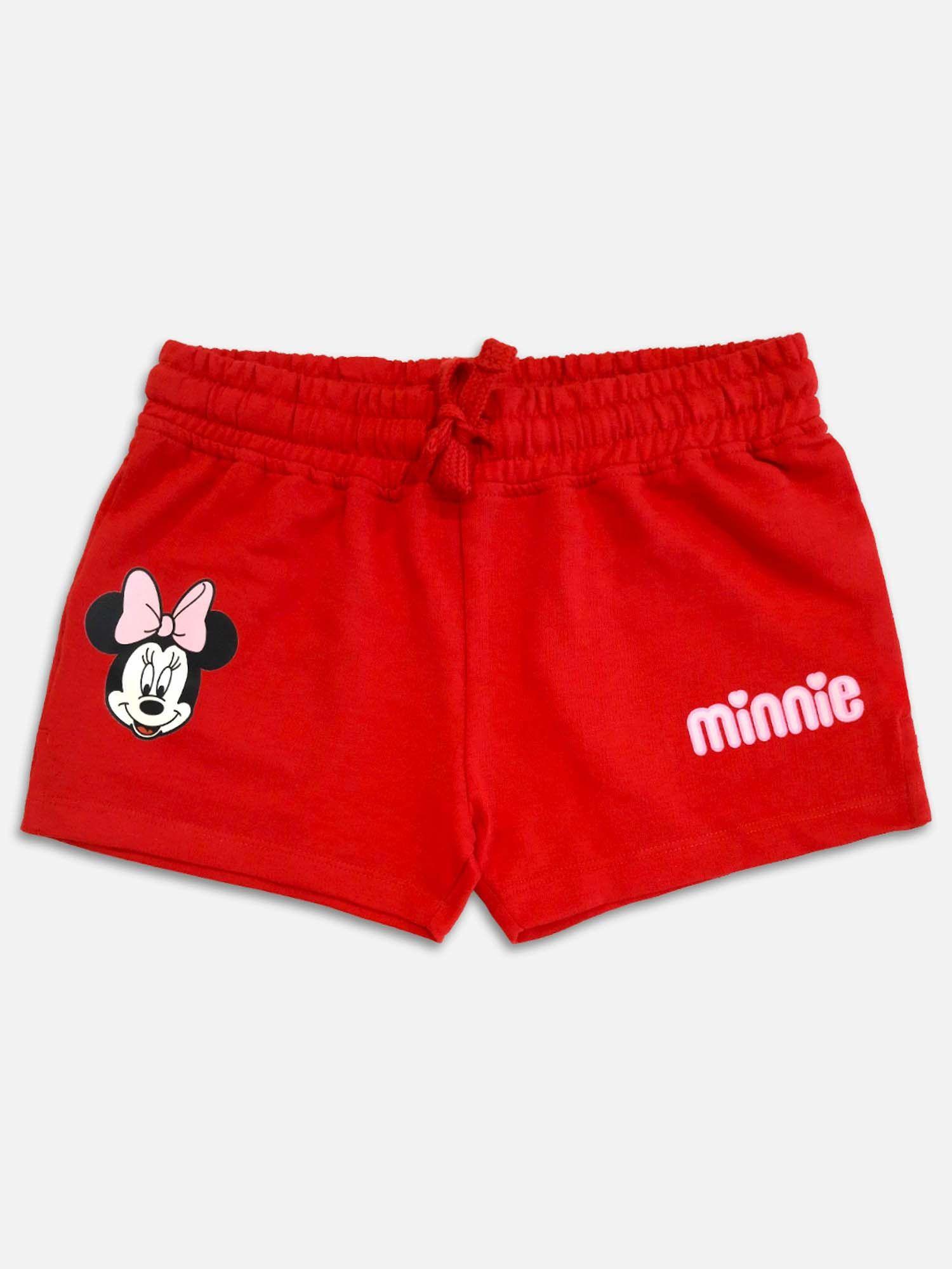 mickey-&-friends-featured-shorts-for-girls---red