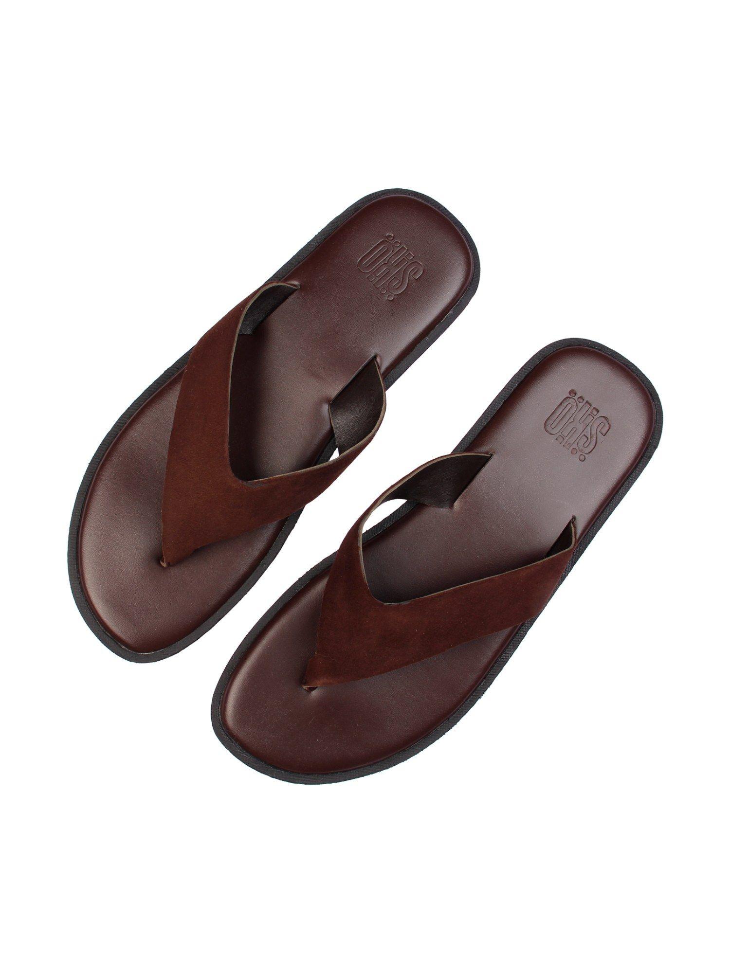 mens-brown-suede-rome-sandals
