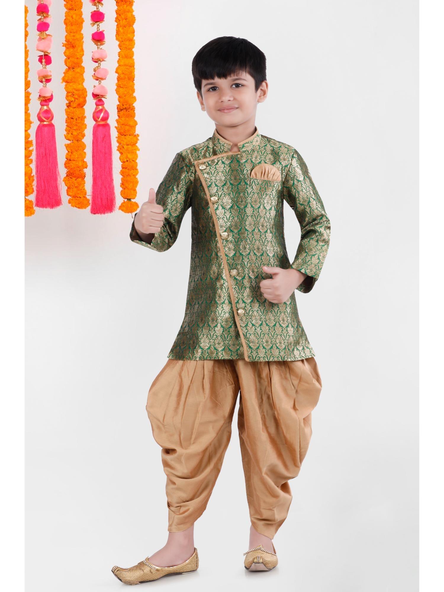 boys-ethnic-festive-&-party-sherwani-dhoti-pant-green-(set-of-2)