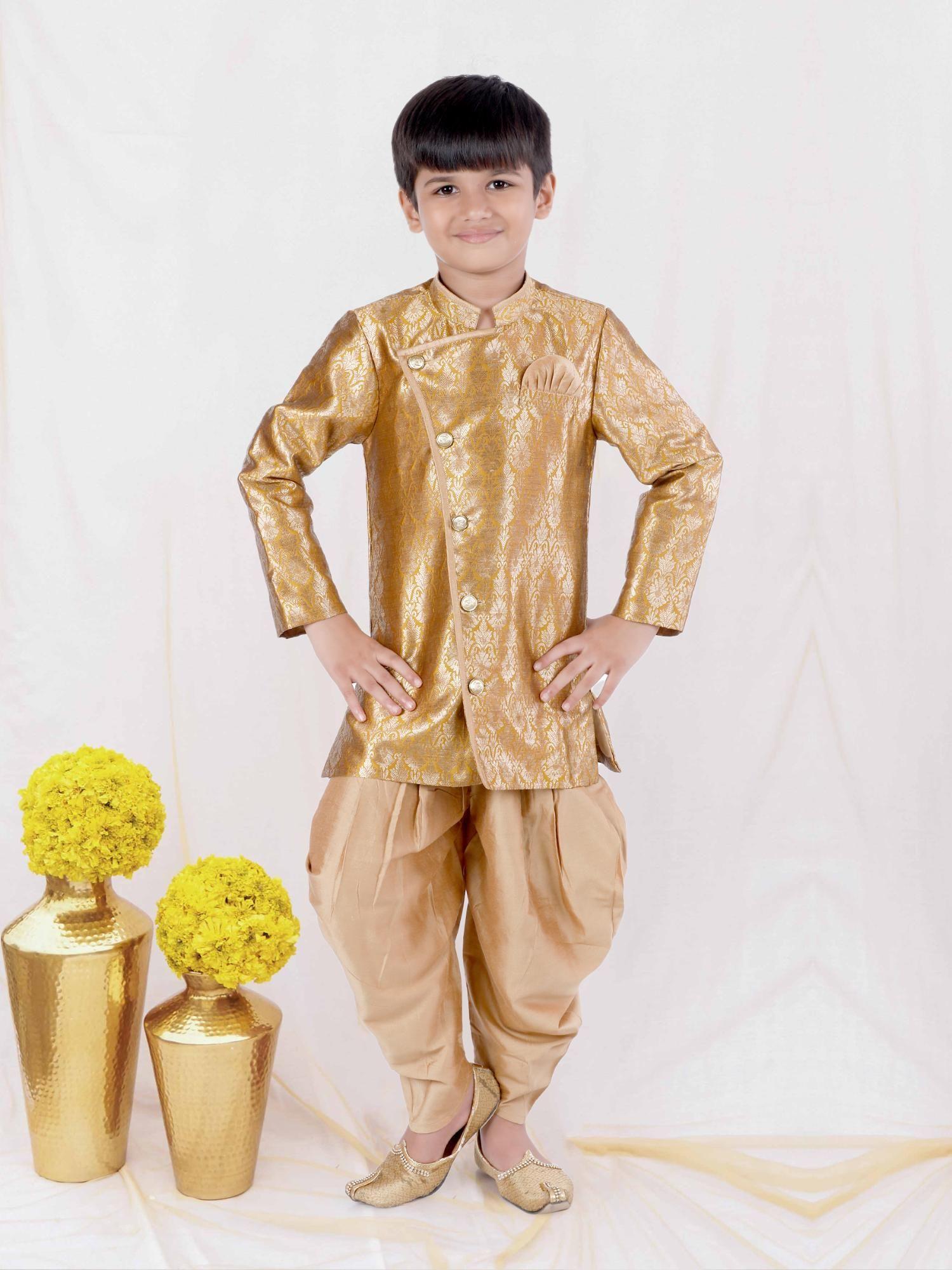 boys-ethnic-festive-&-party-sherwani-dhoti-pant-yellow-(set-of-2)