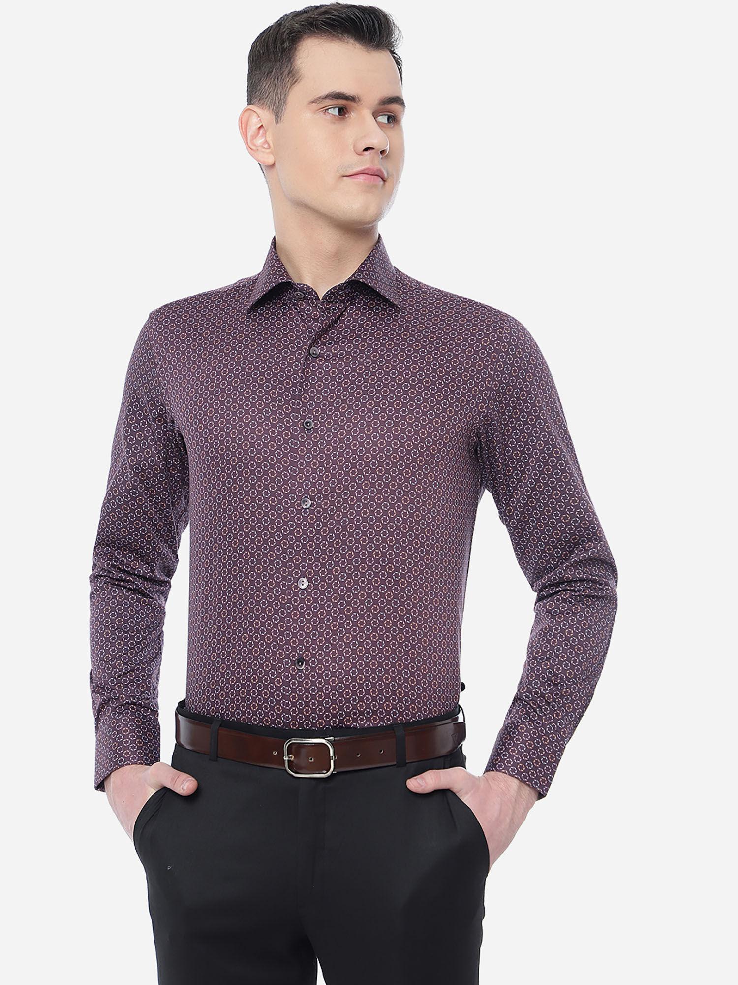men-purple-printed-slim-fit-party-wear-shirt