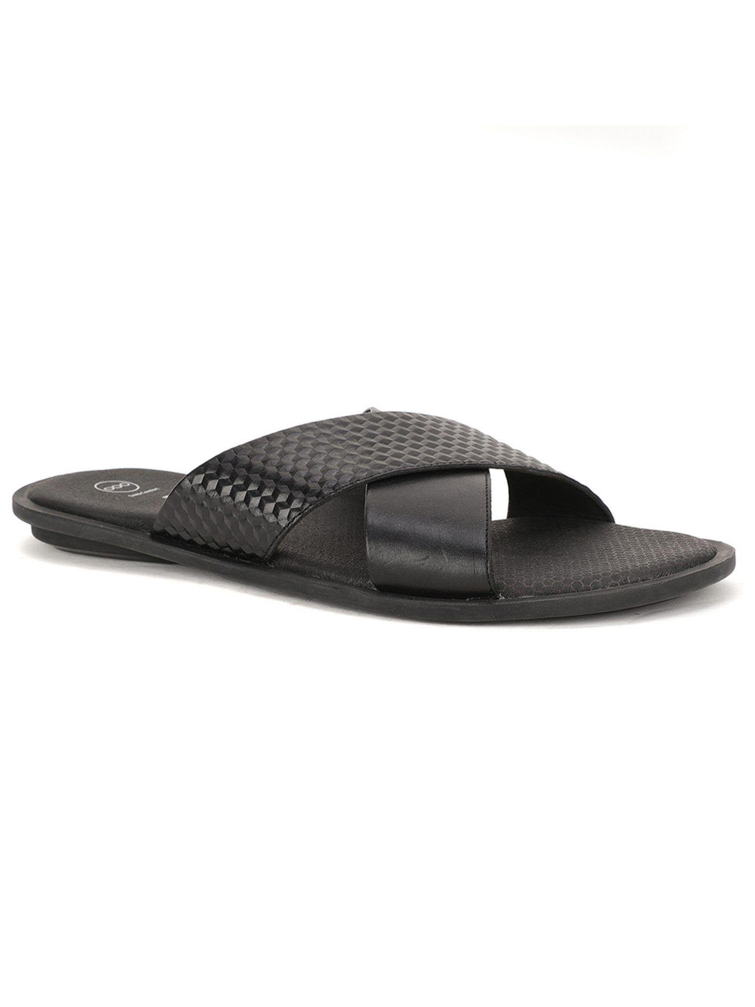 textured-black-sandals