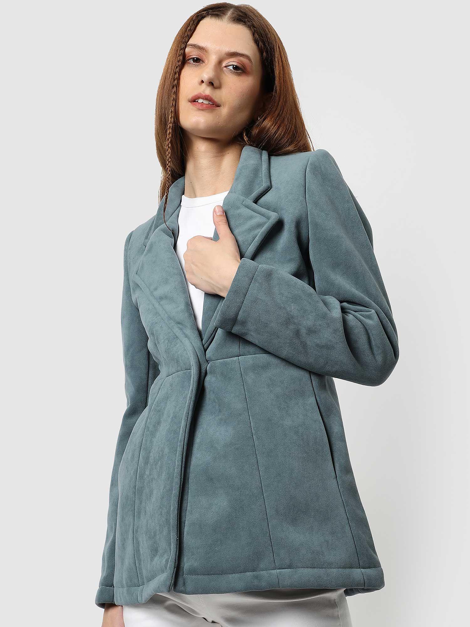 womens-teal-solid-regular-fit-blazer