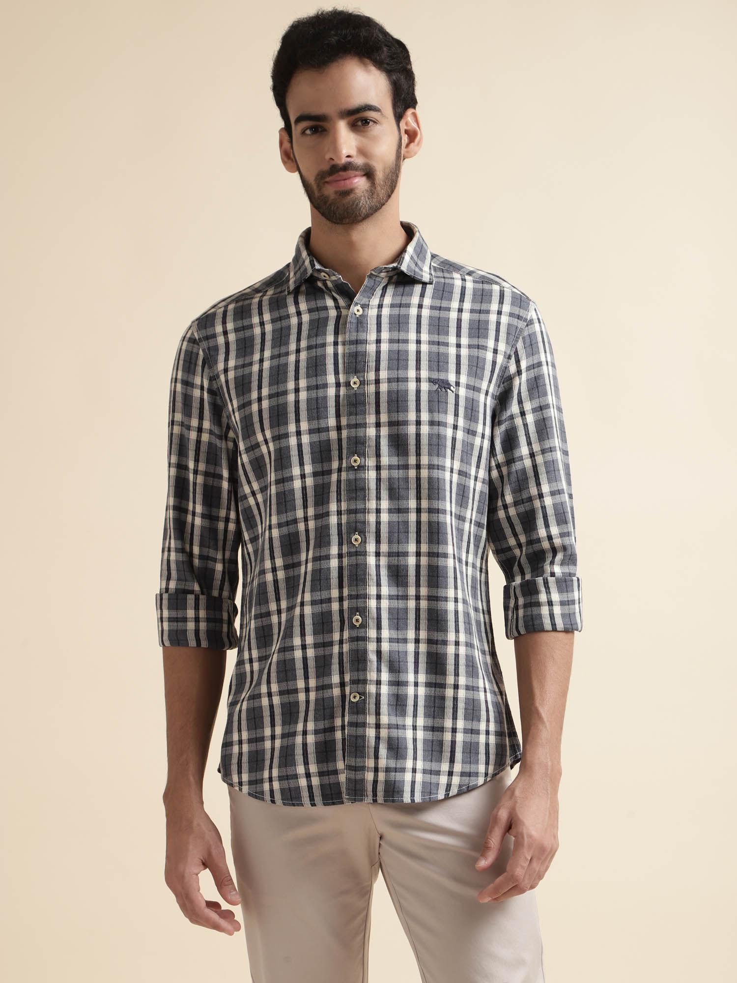 mens-grey-full-sleeves-collar-neck-slim-fit-casual-shirt