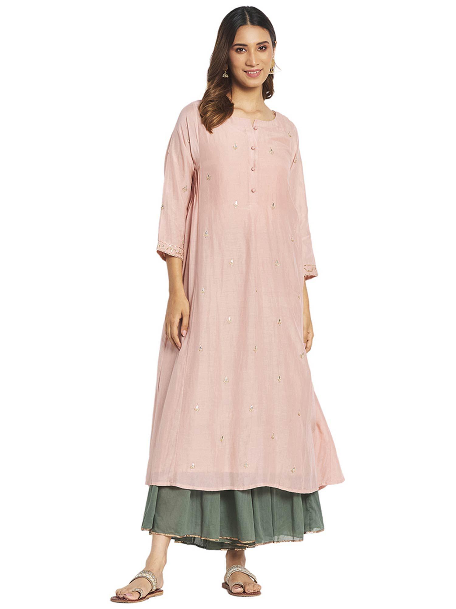 multicolour-cotton-silk-embroidered-long-kurta-set-(set-of-3)