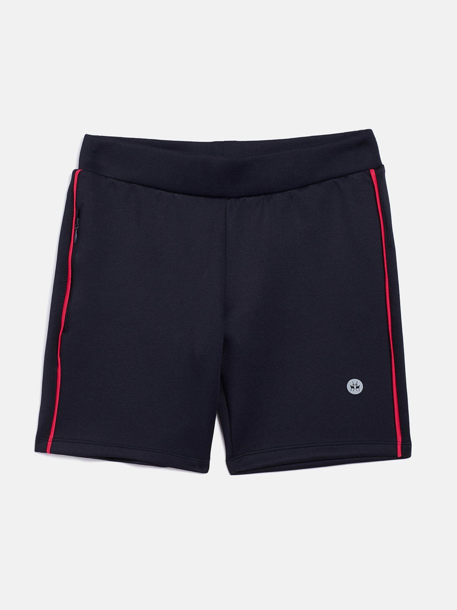 girls-navy-blue-solid-active-shorts