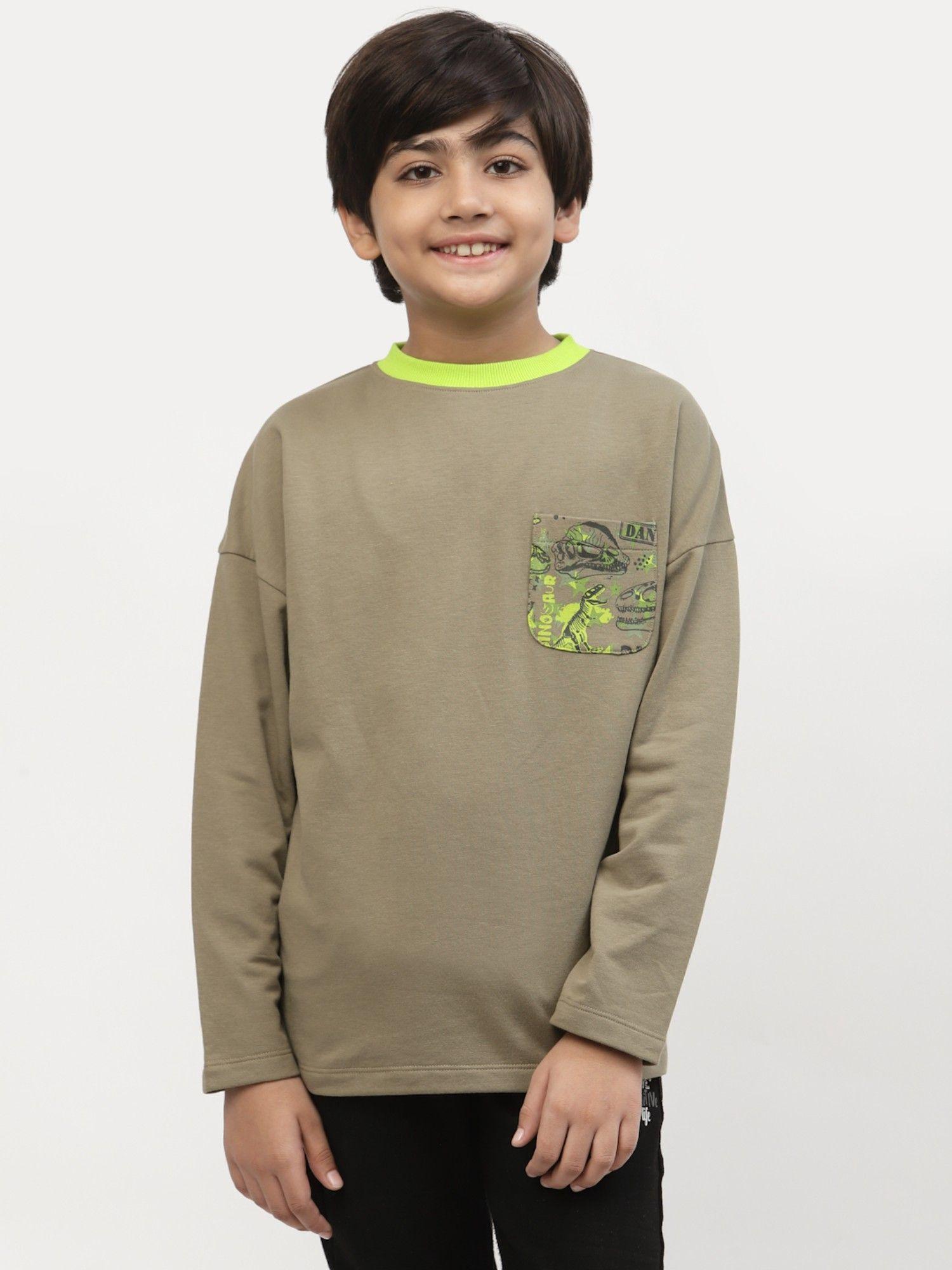 boys-winter-pocket-printed-tshirt-green