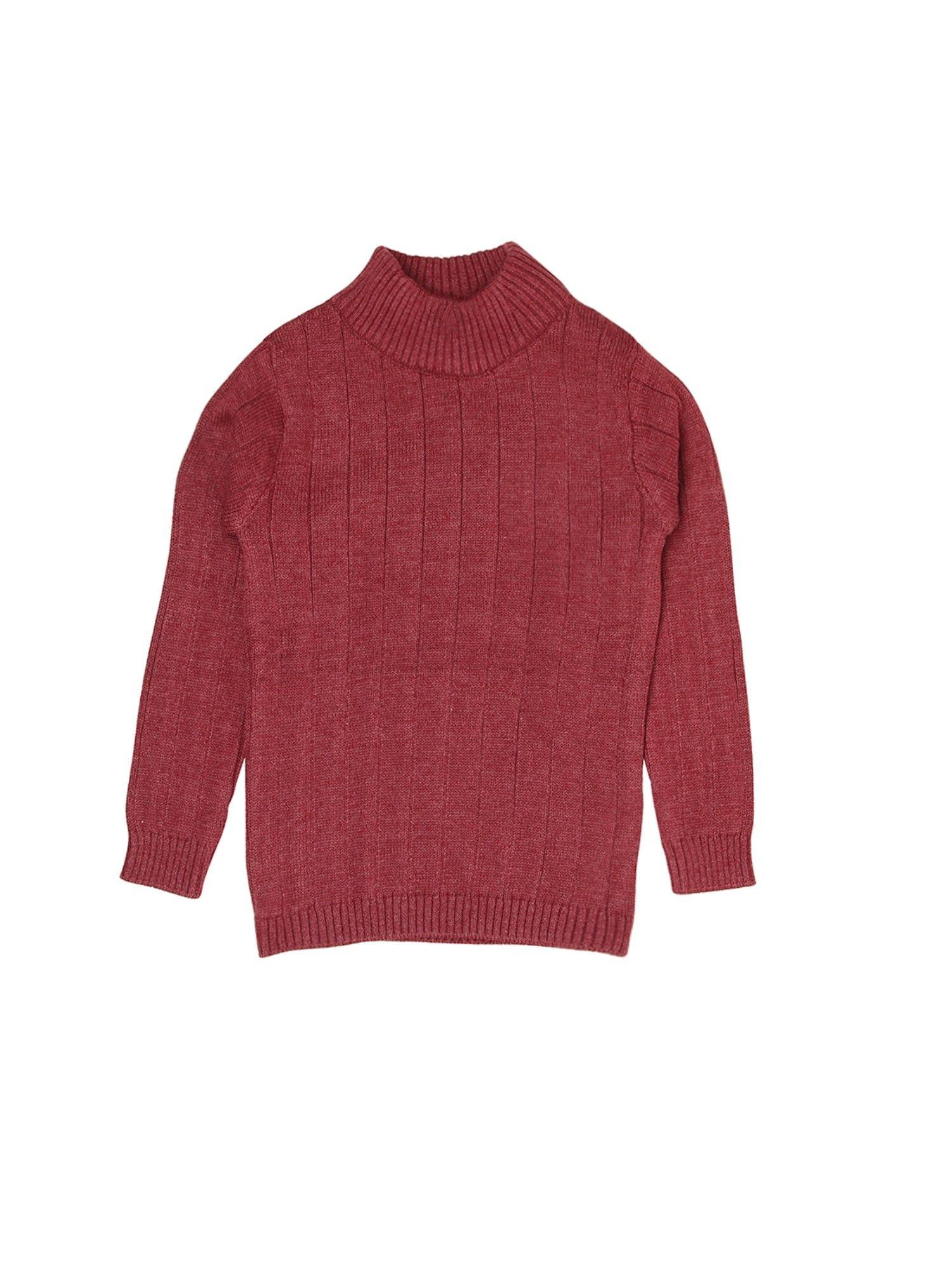 girls-solid-maroon-sweater