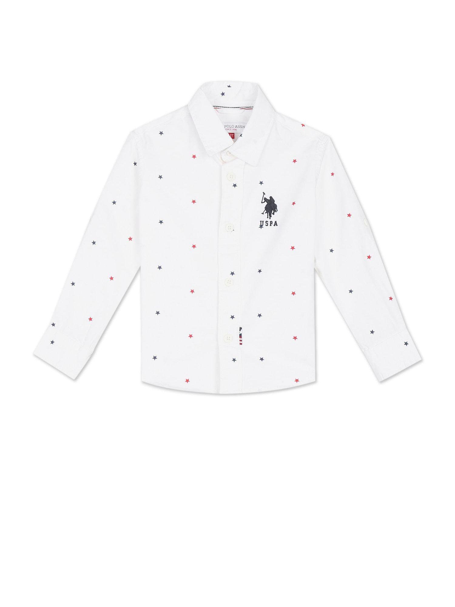 boys-white-rounded-cuff-printed-shirt