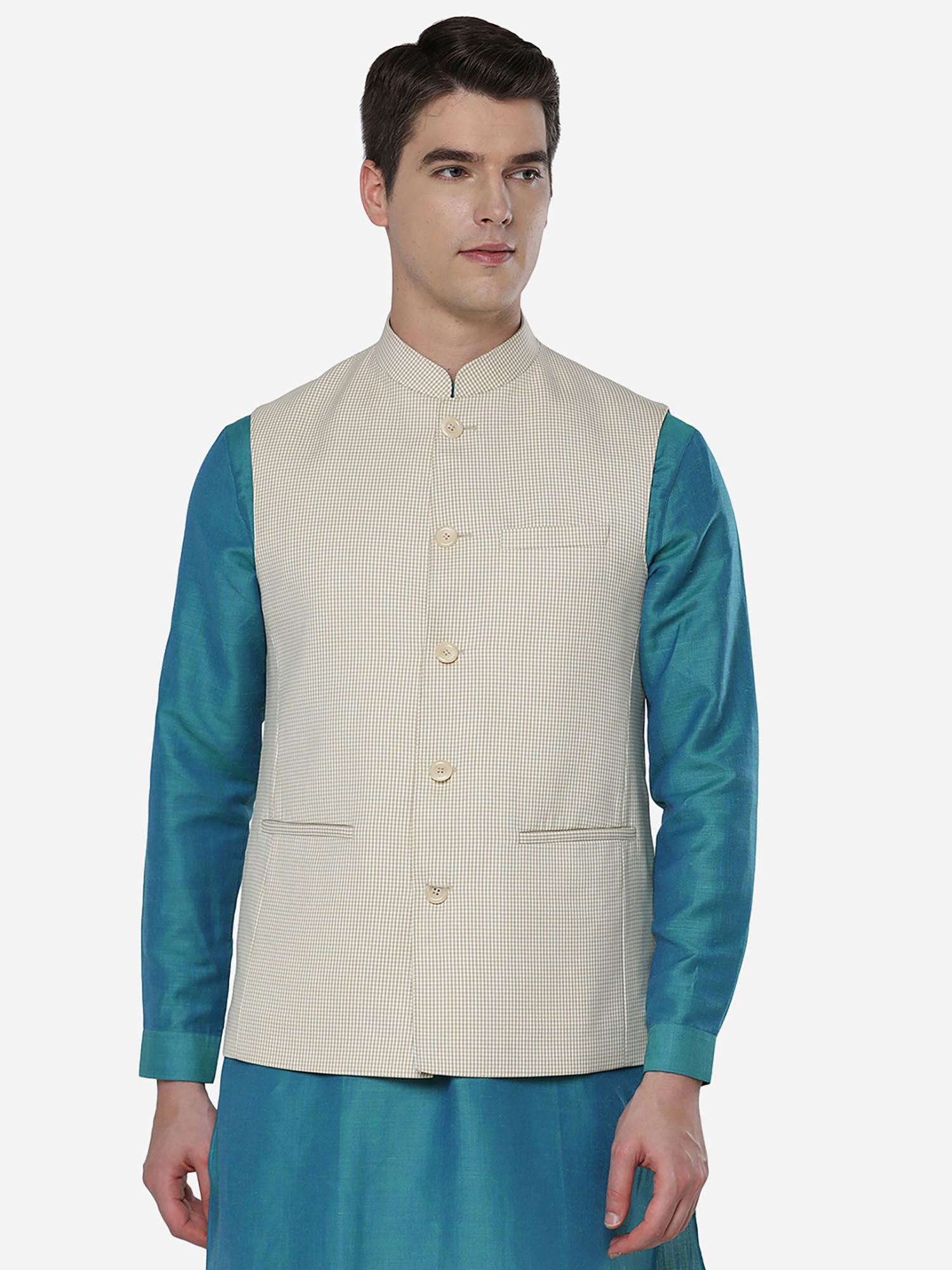 mens-checked-cream-poly-wool-regular-fit-modi-jacket