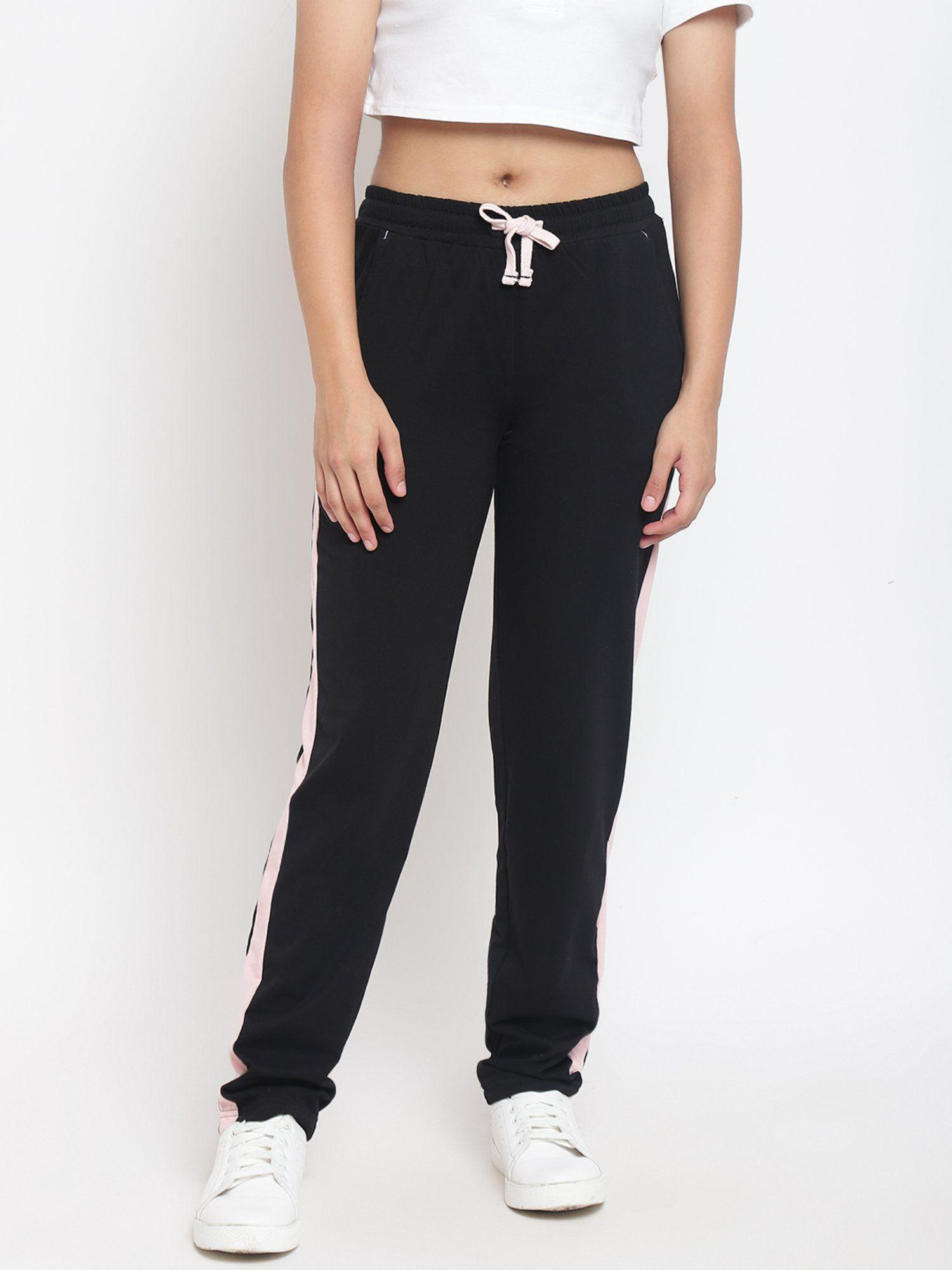 girls-solid-cotton-trackpants-black
