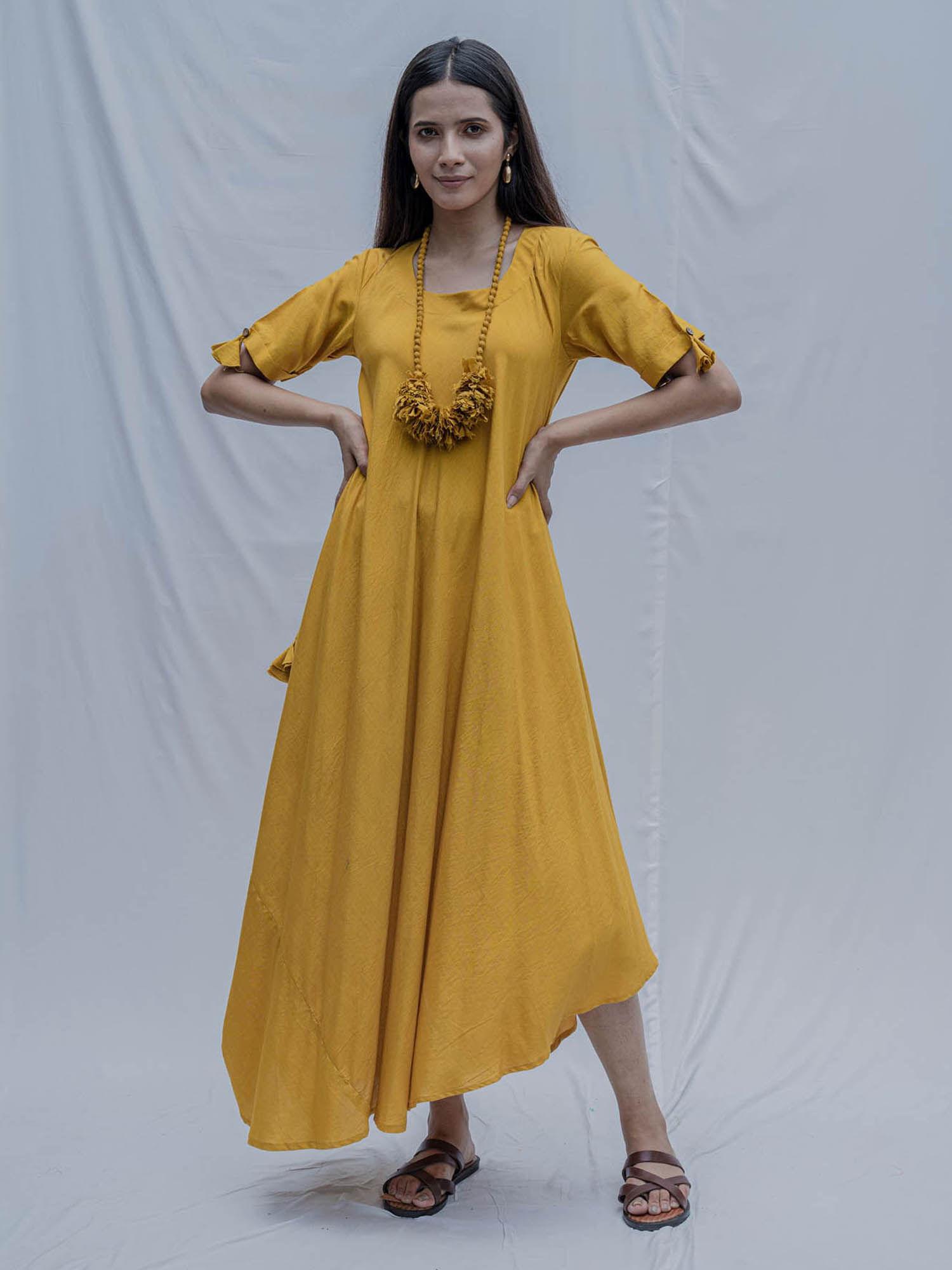 mustard-bias-dress-with-necklace-(set-of-2)
