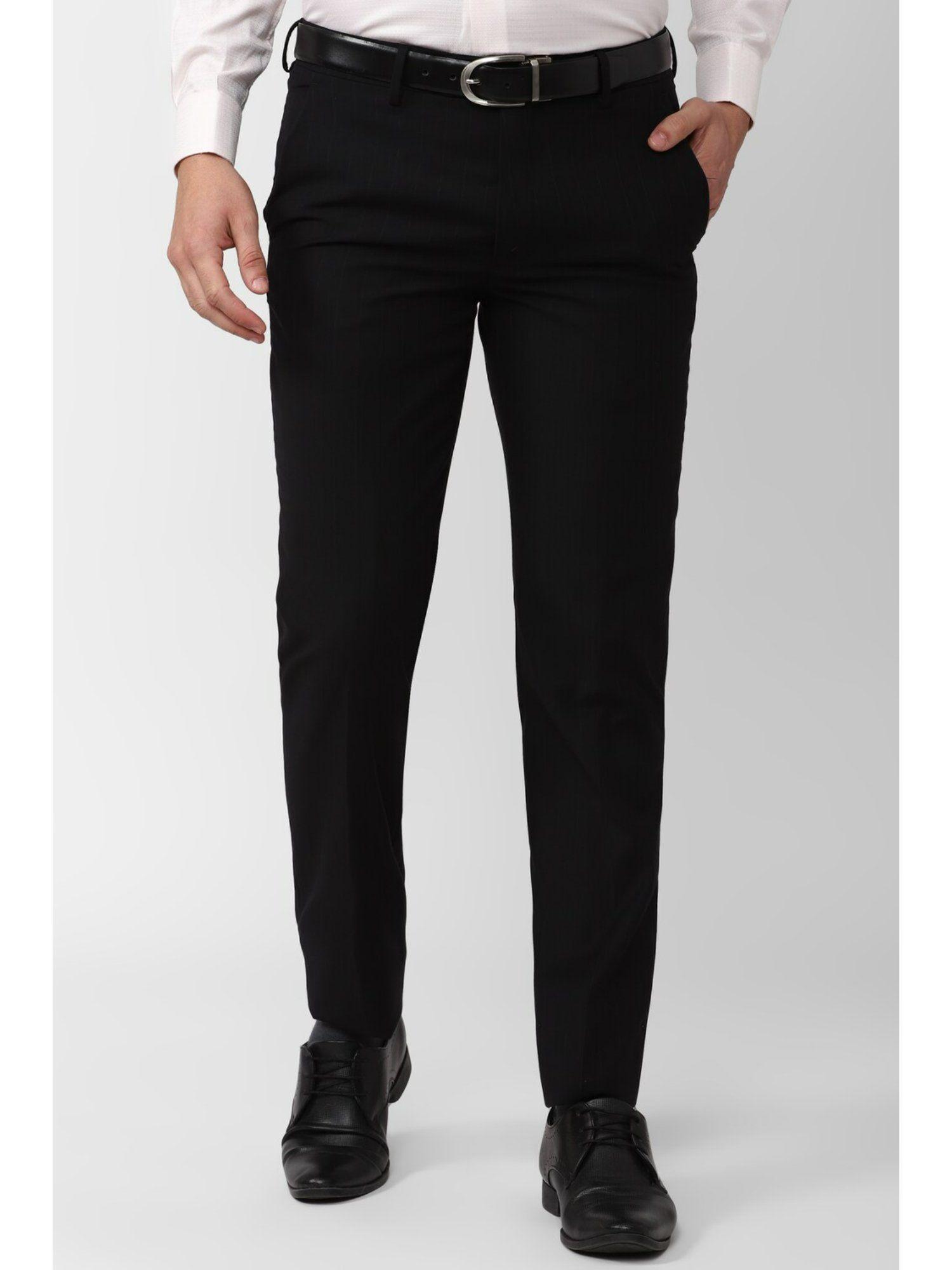 men-black-stripes-slim-fit-trousers