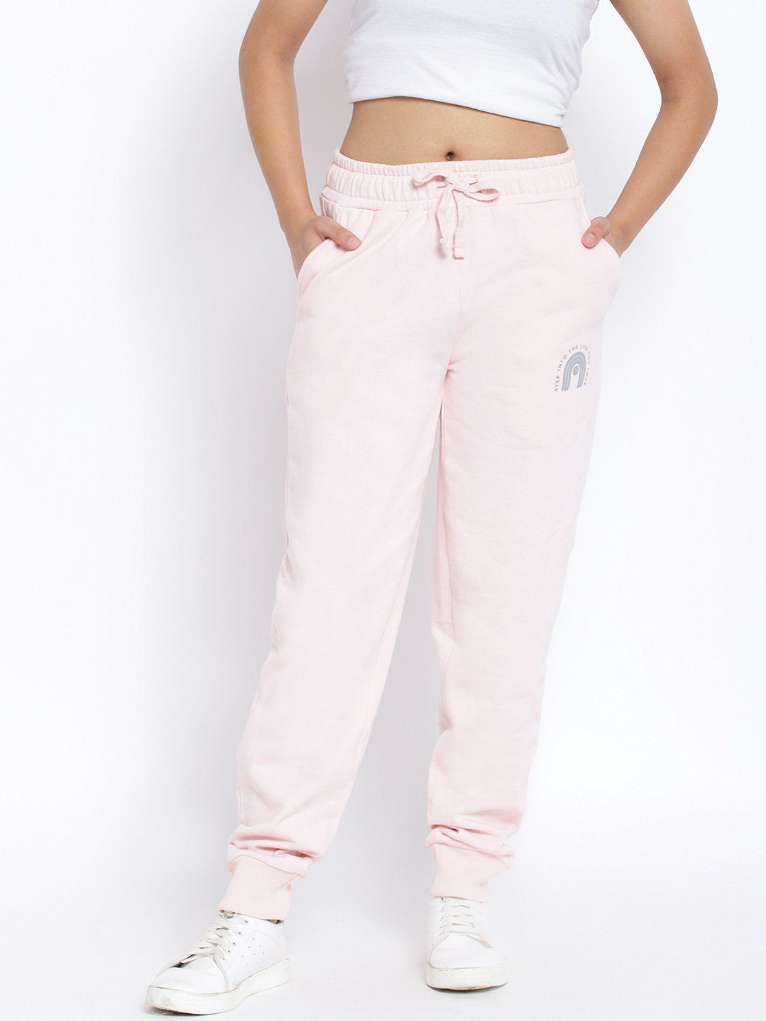 girls-printed-cotton-fleece-trackpant-pink