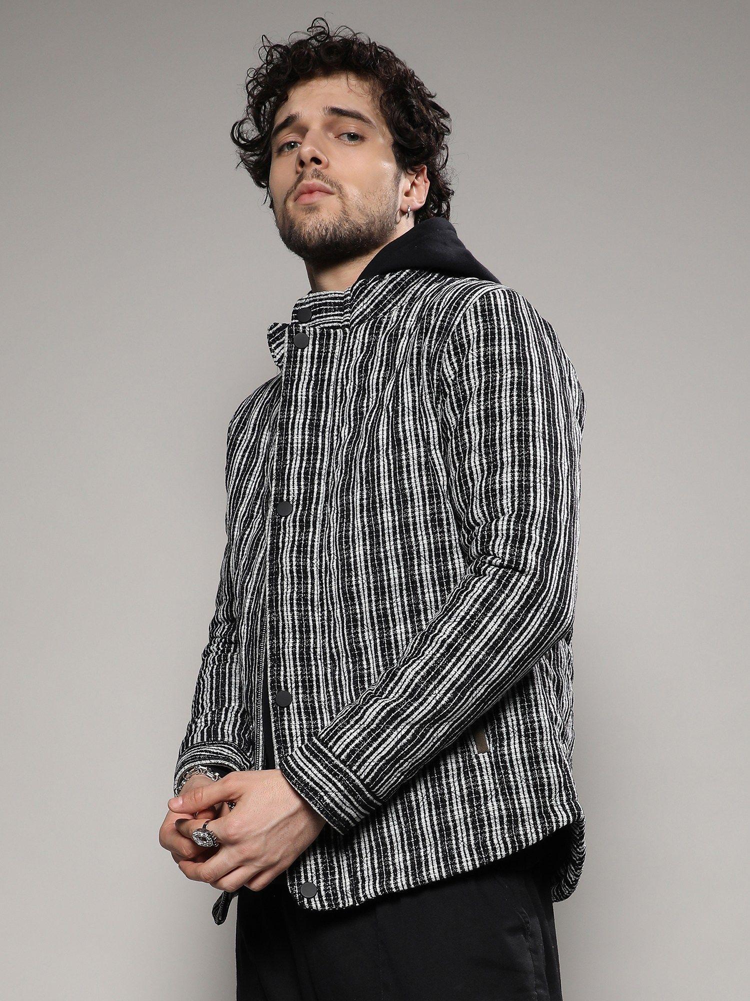 mens-carbon-black-&-chalk-white-multitrack-striped-quilted-jacket