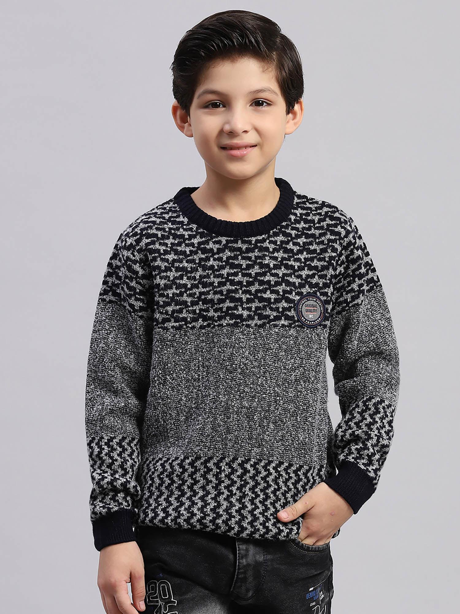 grey-self-design-round-neck-pullover-sweater