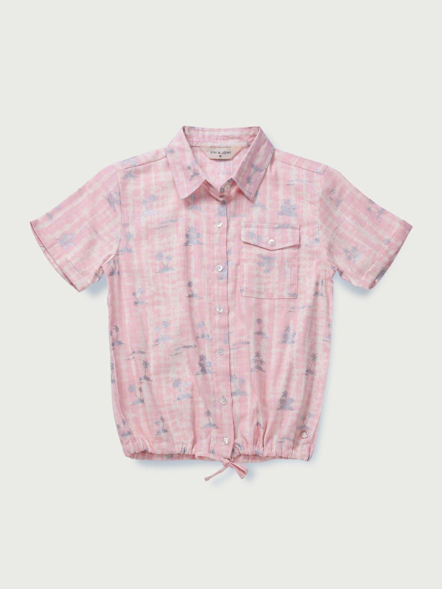 girls-pink-cotton-tie-&-dye-woven-shirt