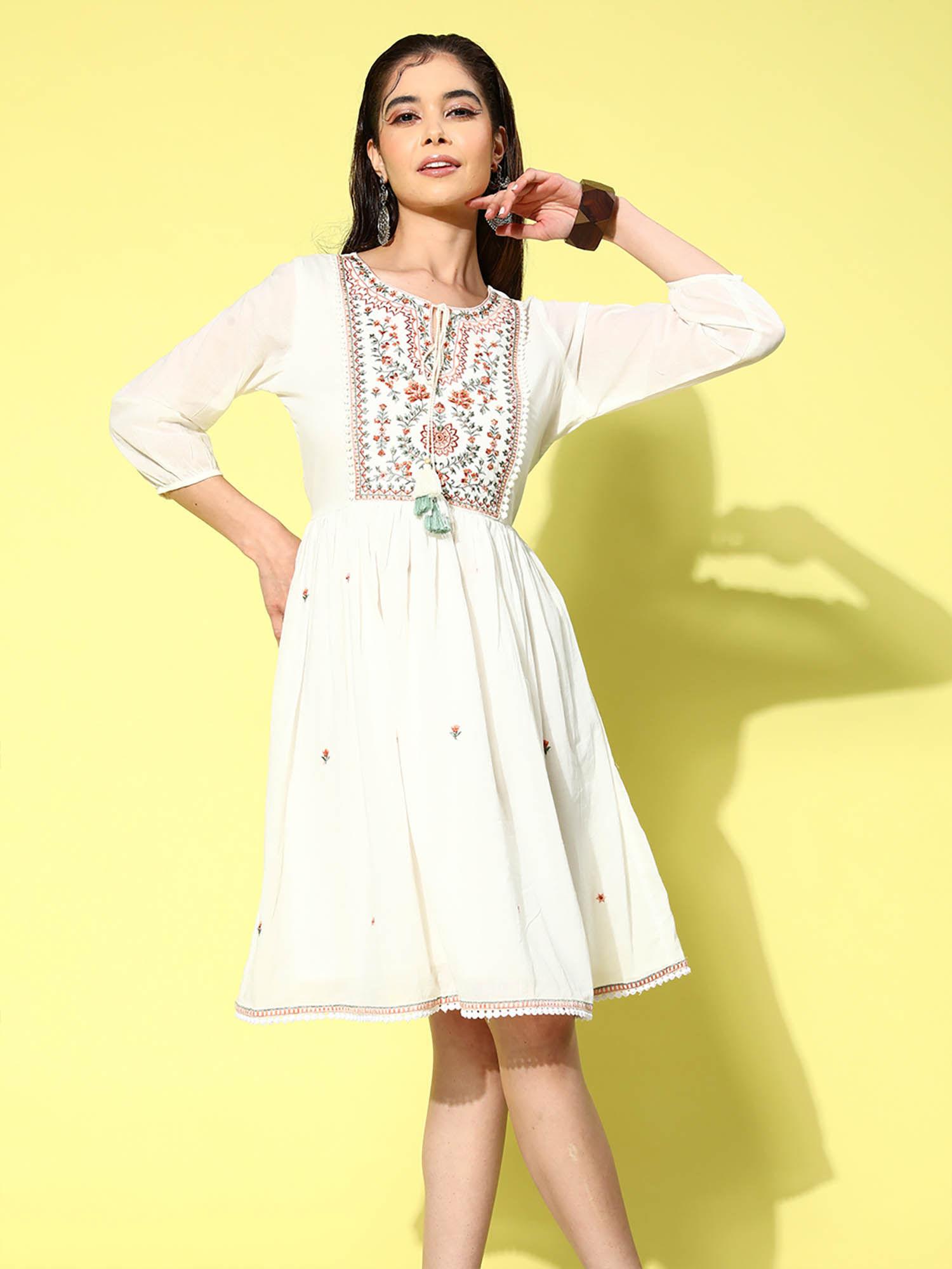 exclusive-cotton-embroidered-white-flared-dress