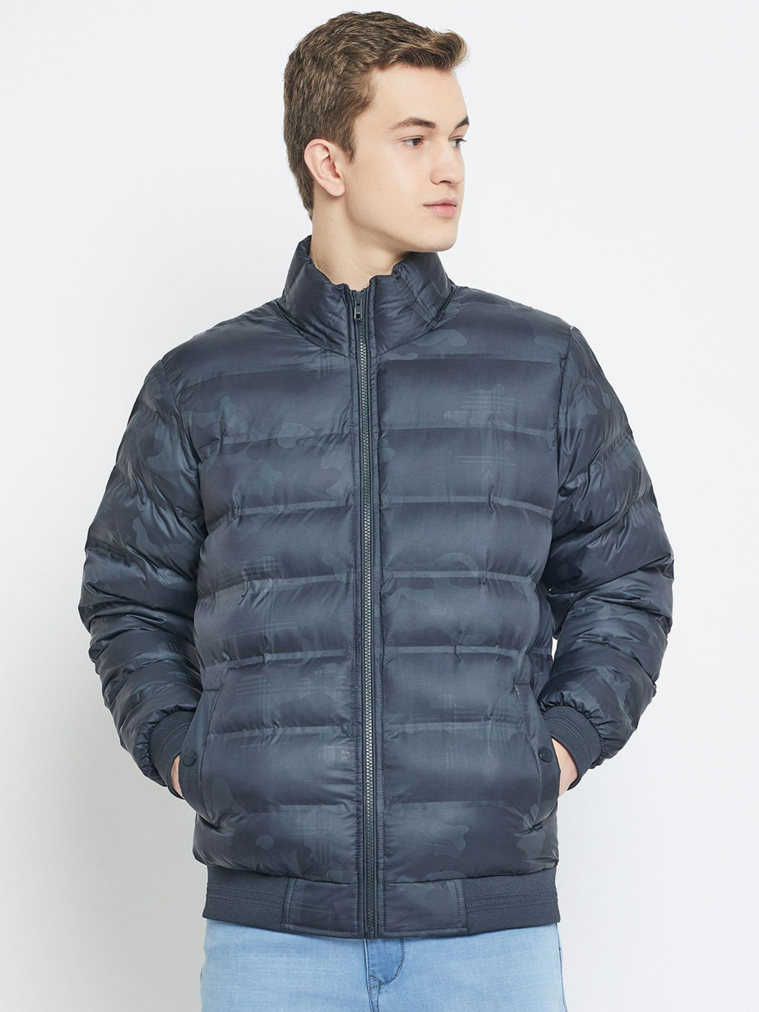 navy-blue-camouflage-polyester-seamless-insulated-puffer-jacket