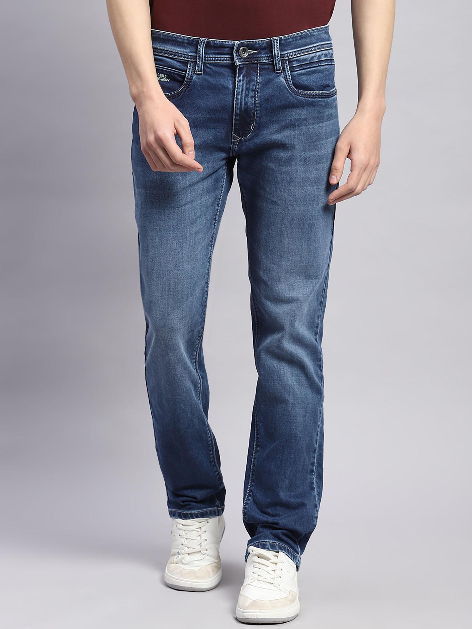 mens-blue-light-wash-cotton-blend-straight-fit-casual-jeans