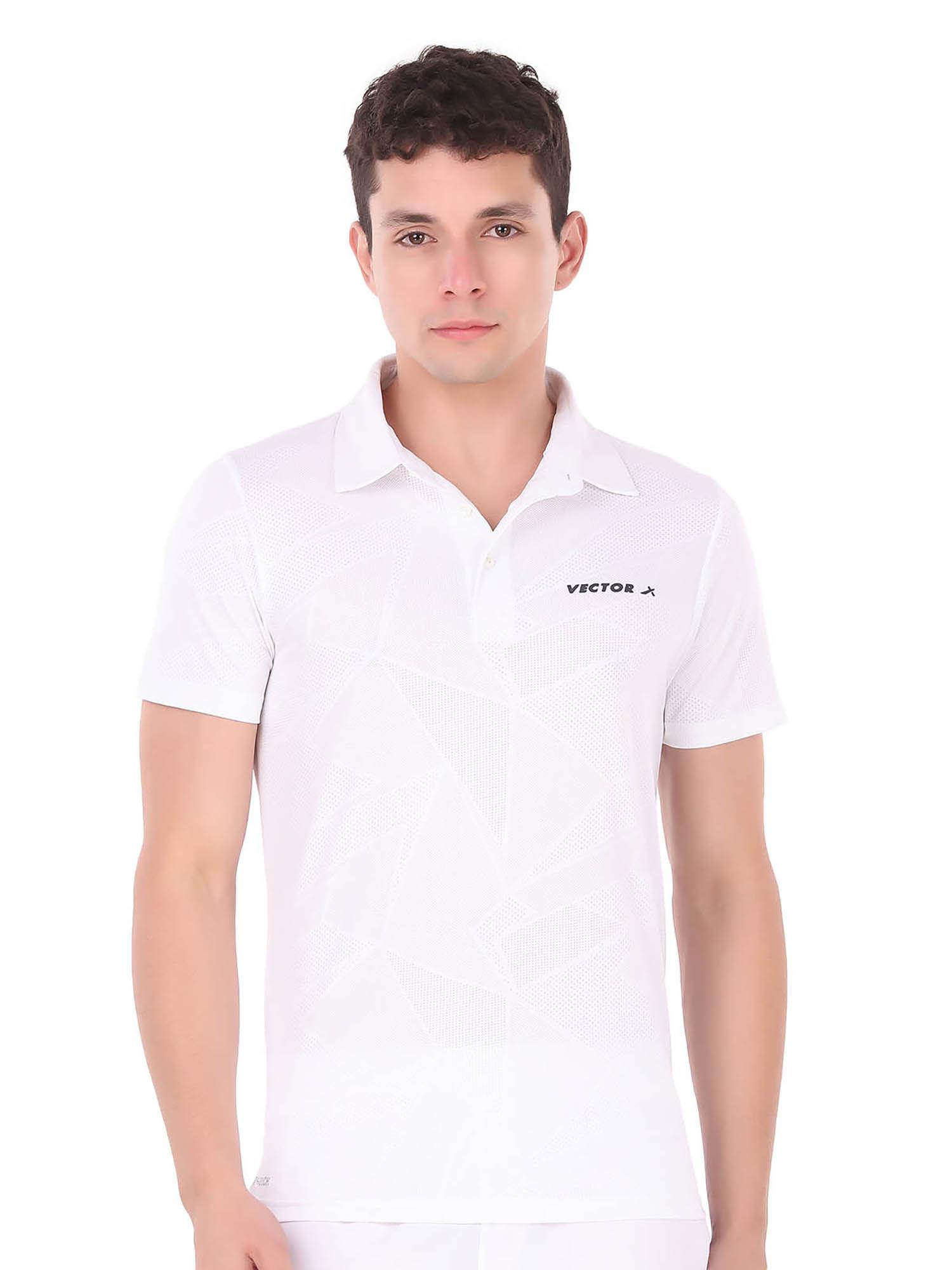 men-jacquard-knit-polo-t-shirt---white
