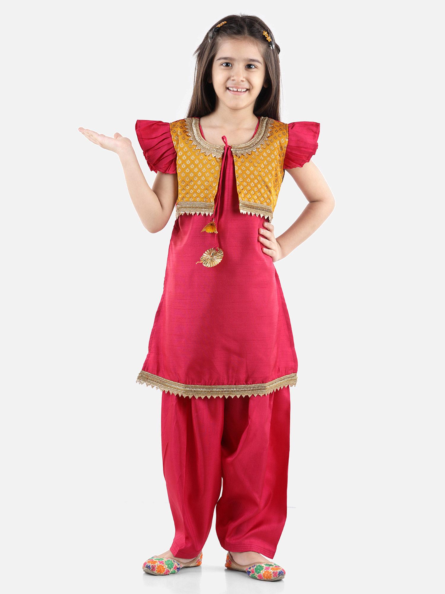 silk-booti-jacket-silk-kurti-salwar-suit-for-girls--pink