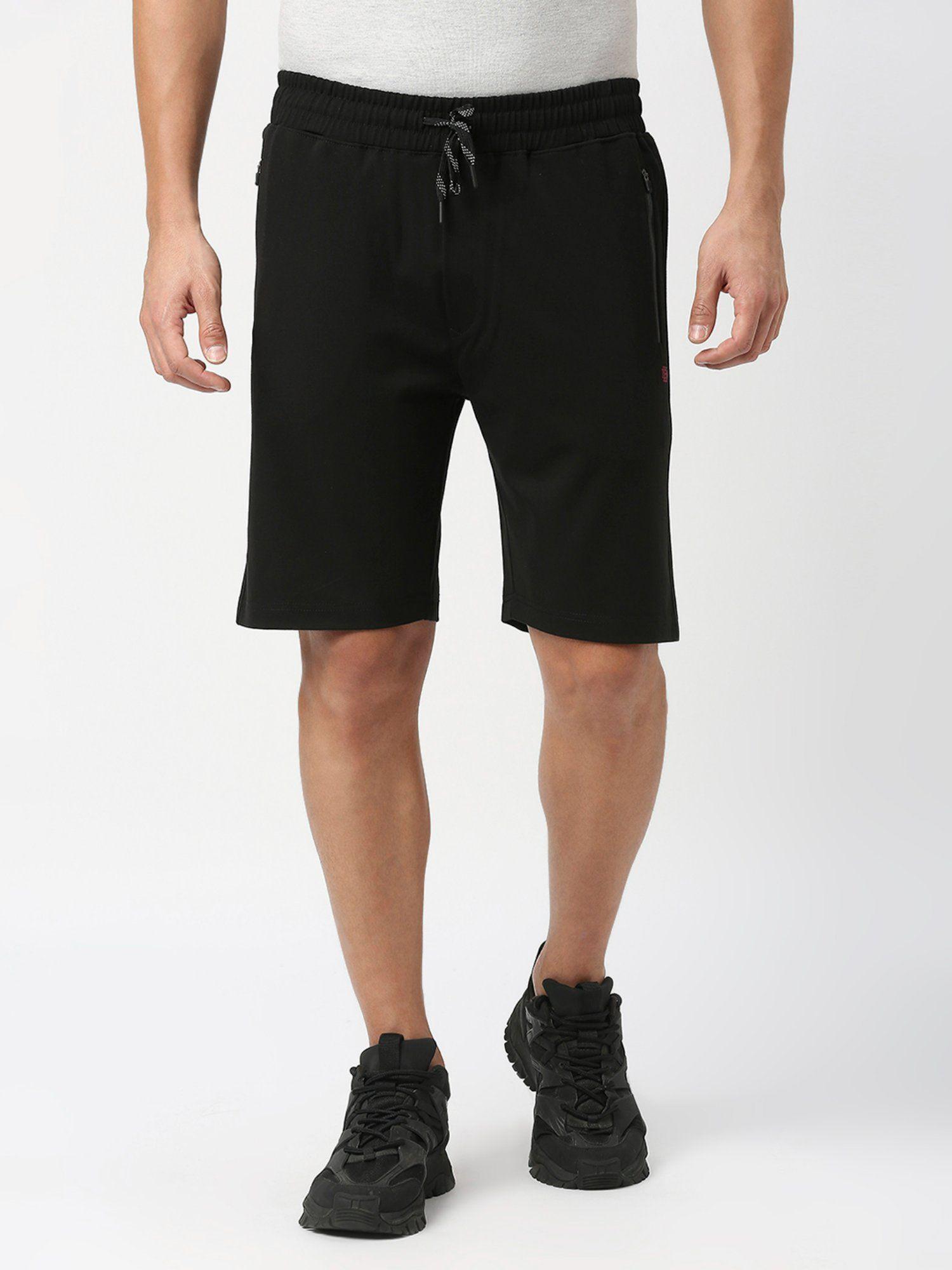 black-tencel-lycra-shorts-with-zipped-pocket