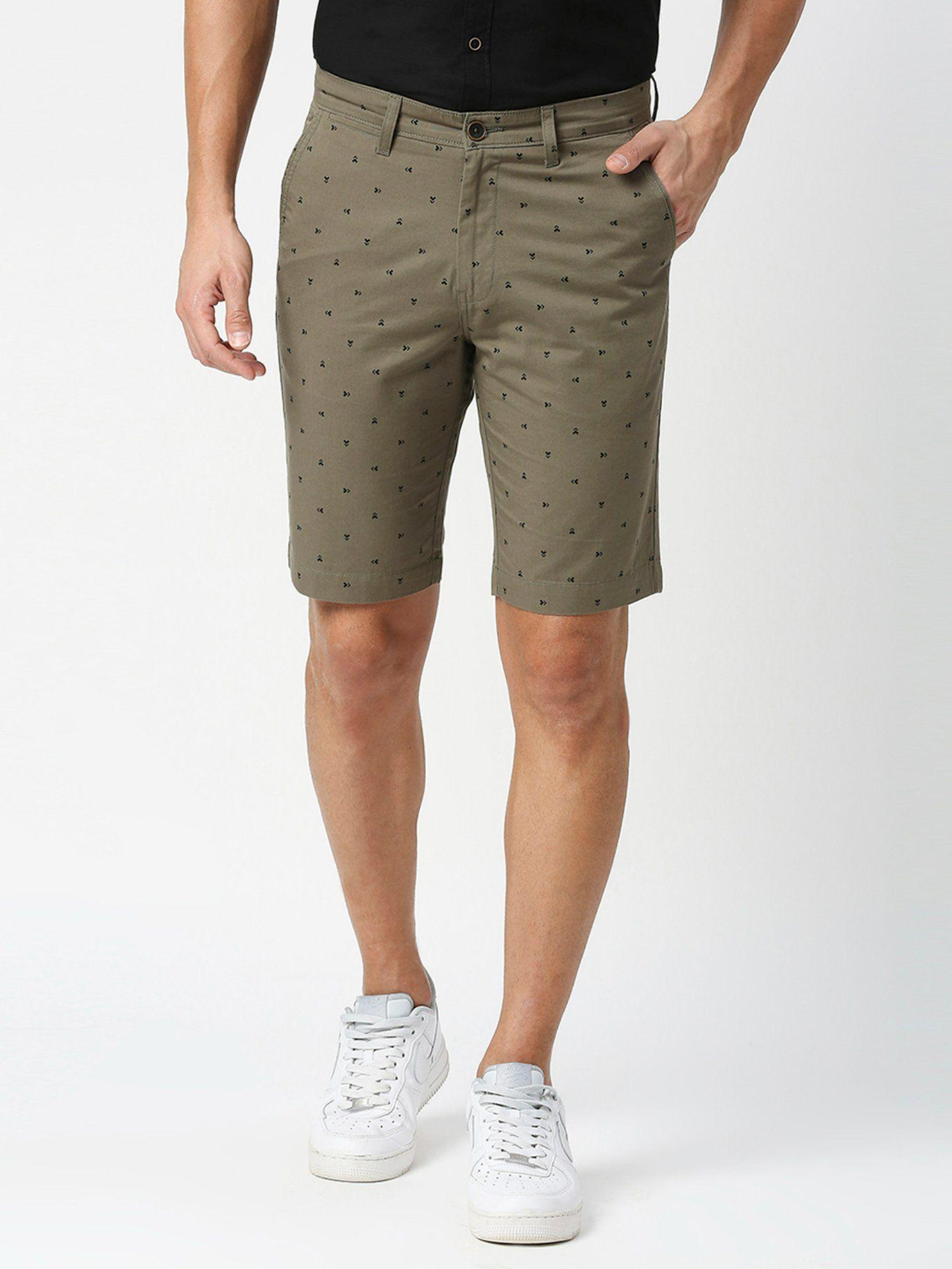 olive-green-printed-cotton-stretch-insert-pocket-shorts