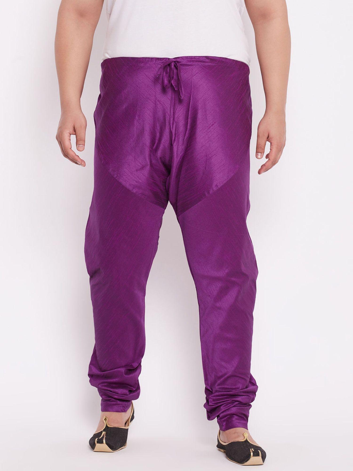 men-purple-silk-blend-churidar