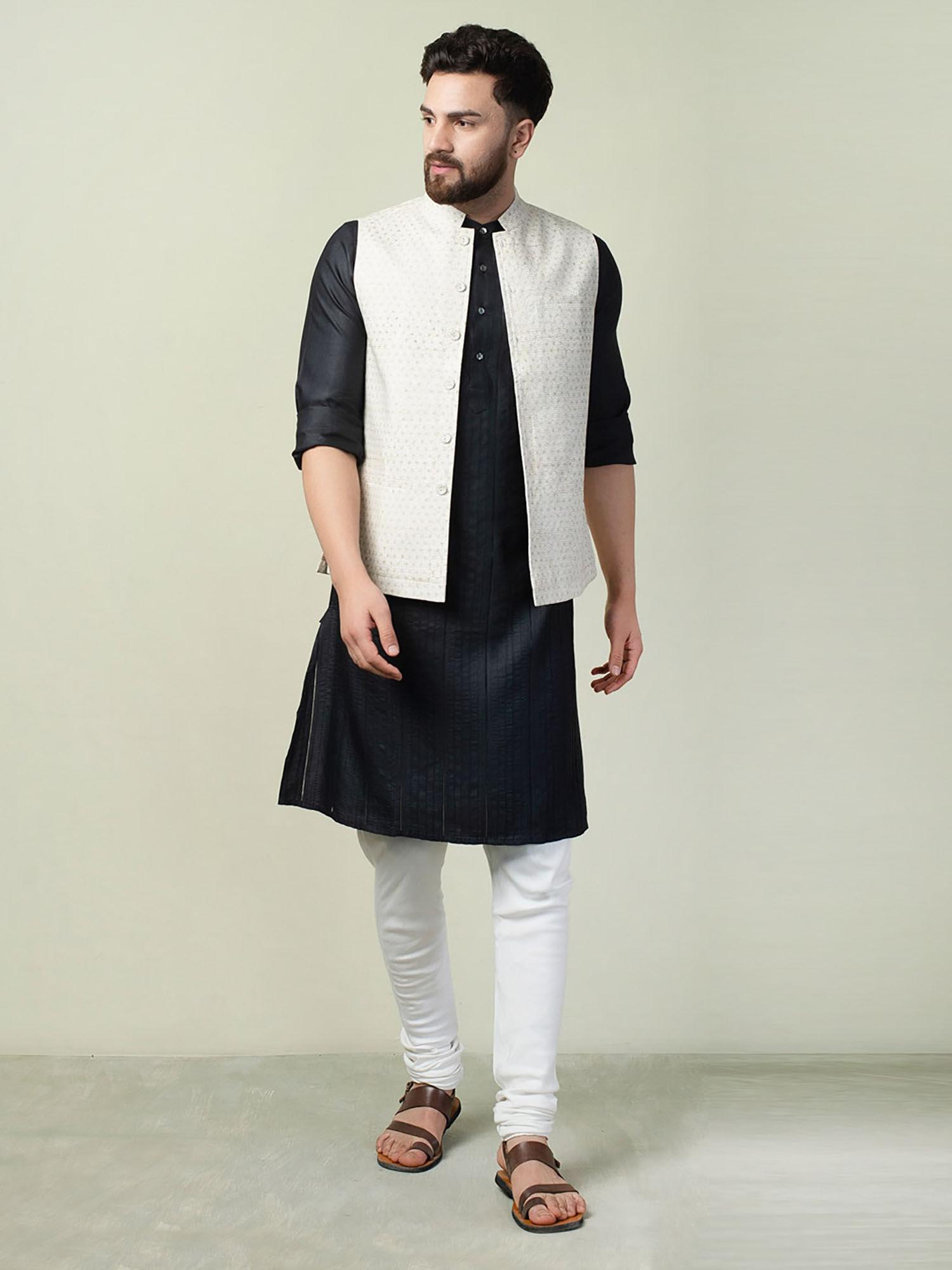 cotton-block-self-design-nehru-jacket