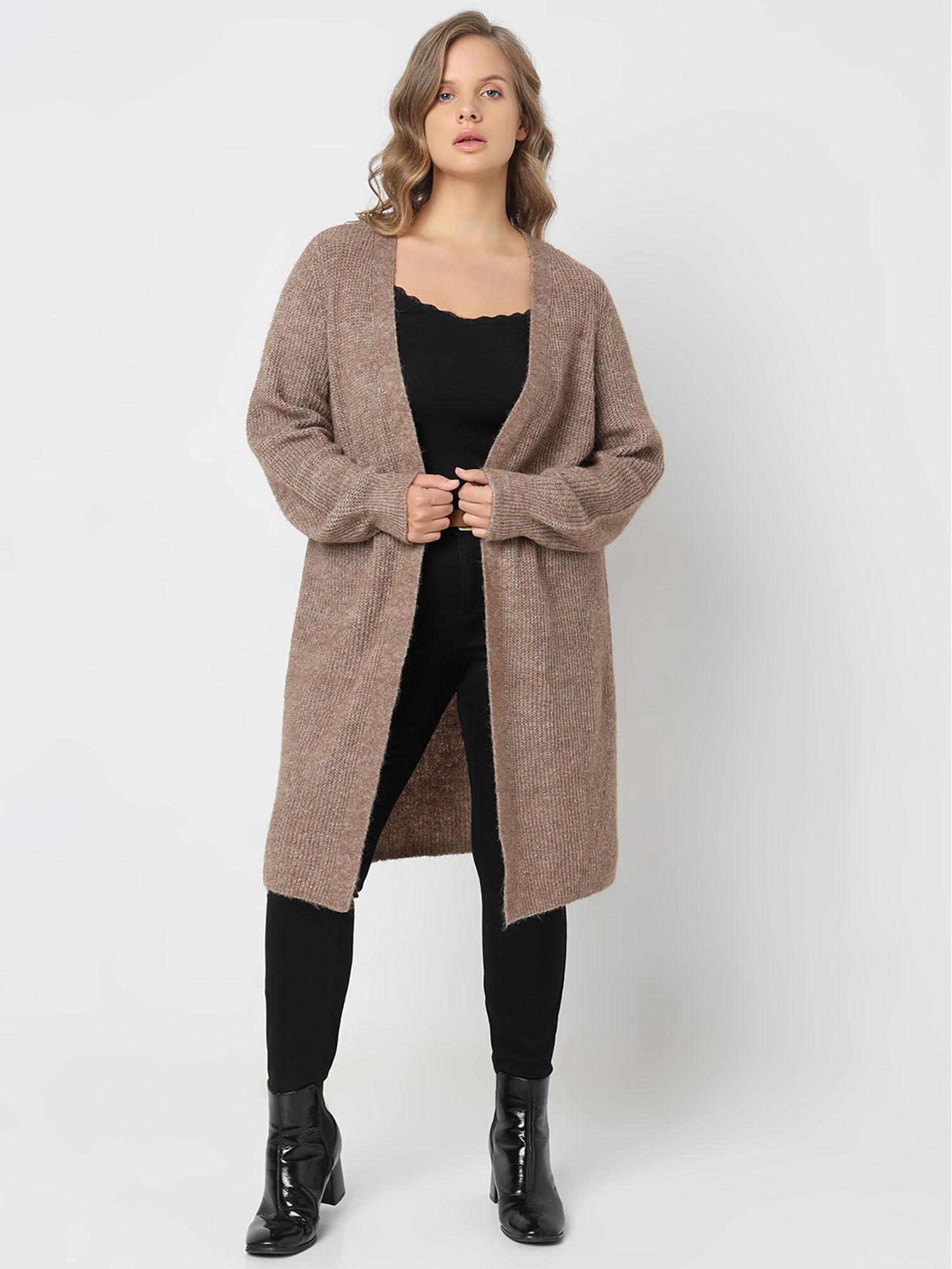 curve-brown-front-open-cardigan