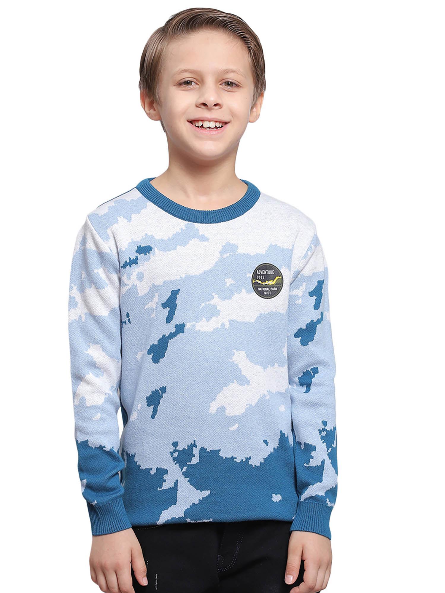 blue-printed-round-neck-sweater