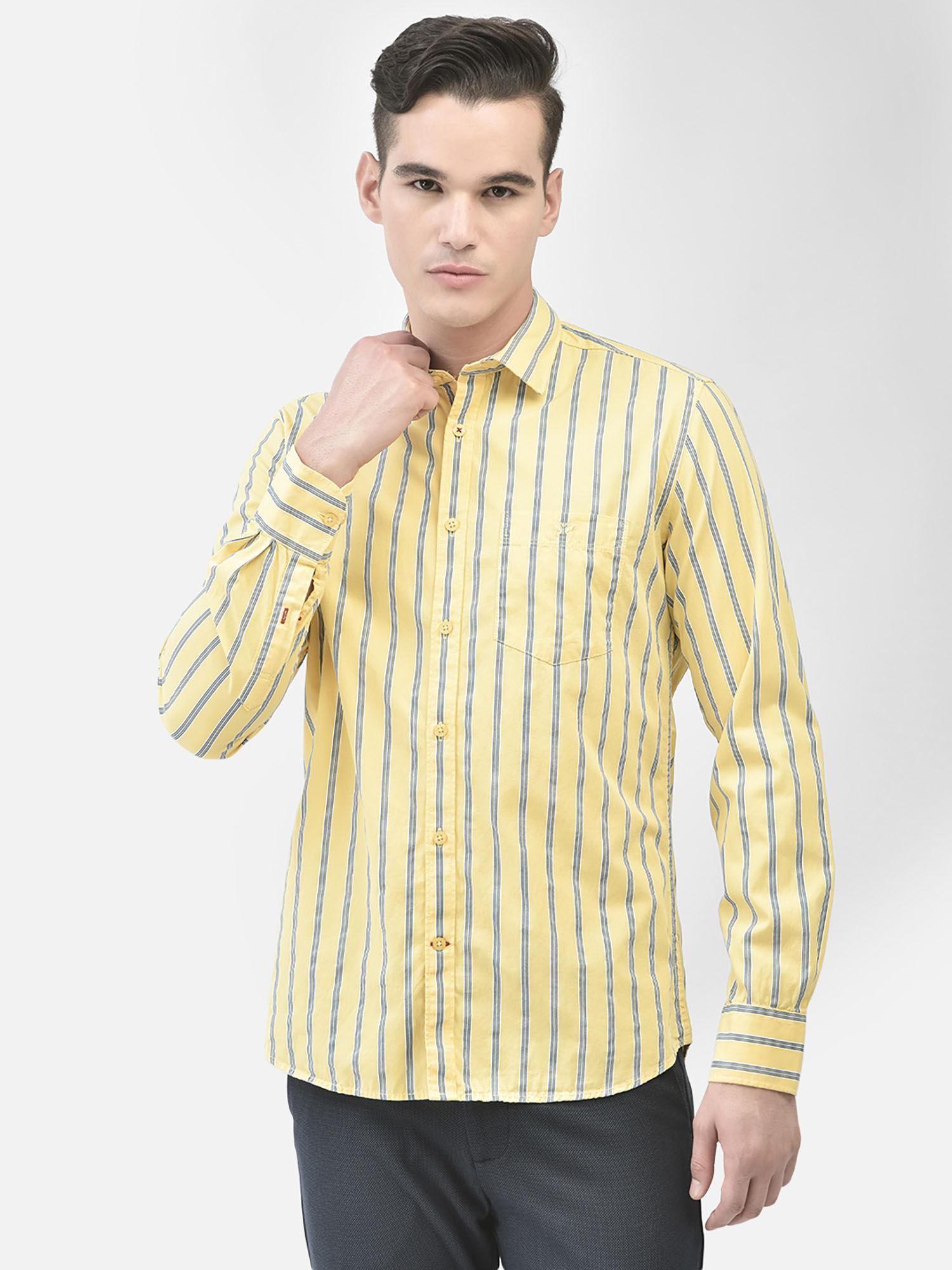 men's-yellow-striped-shirt