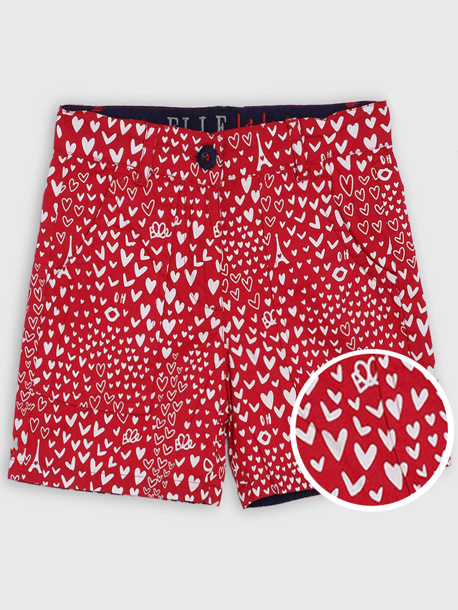 red-printed-regular-fit-shorts