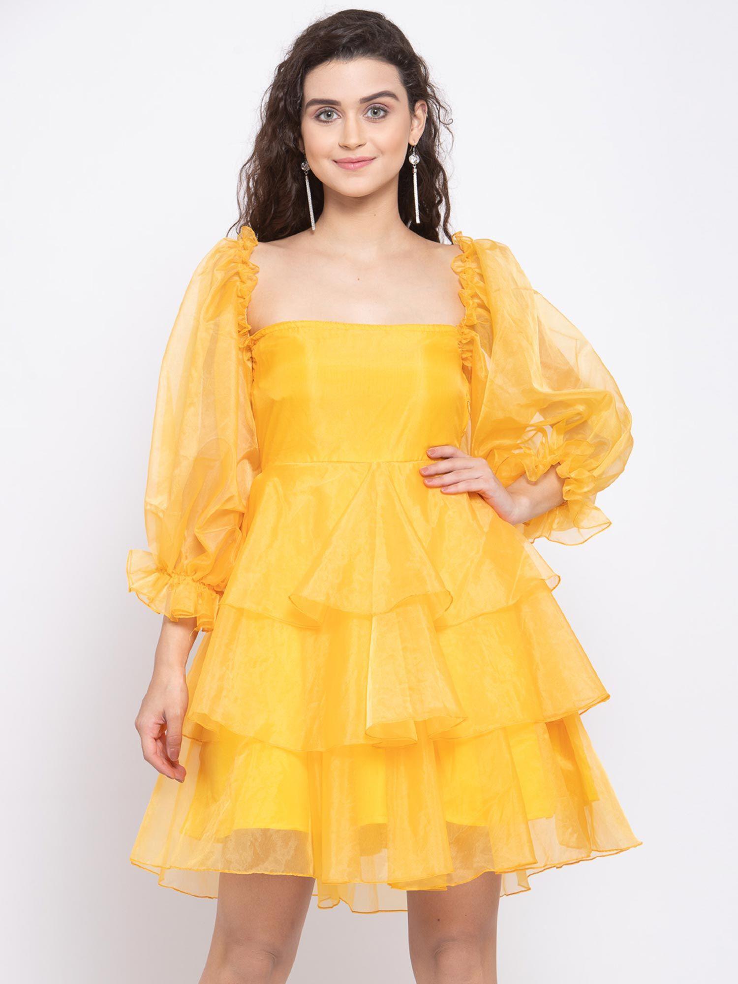 yellow-ruffle-dress